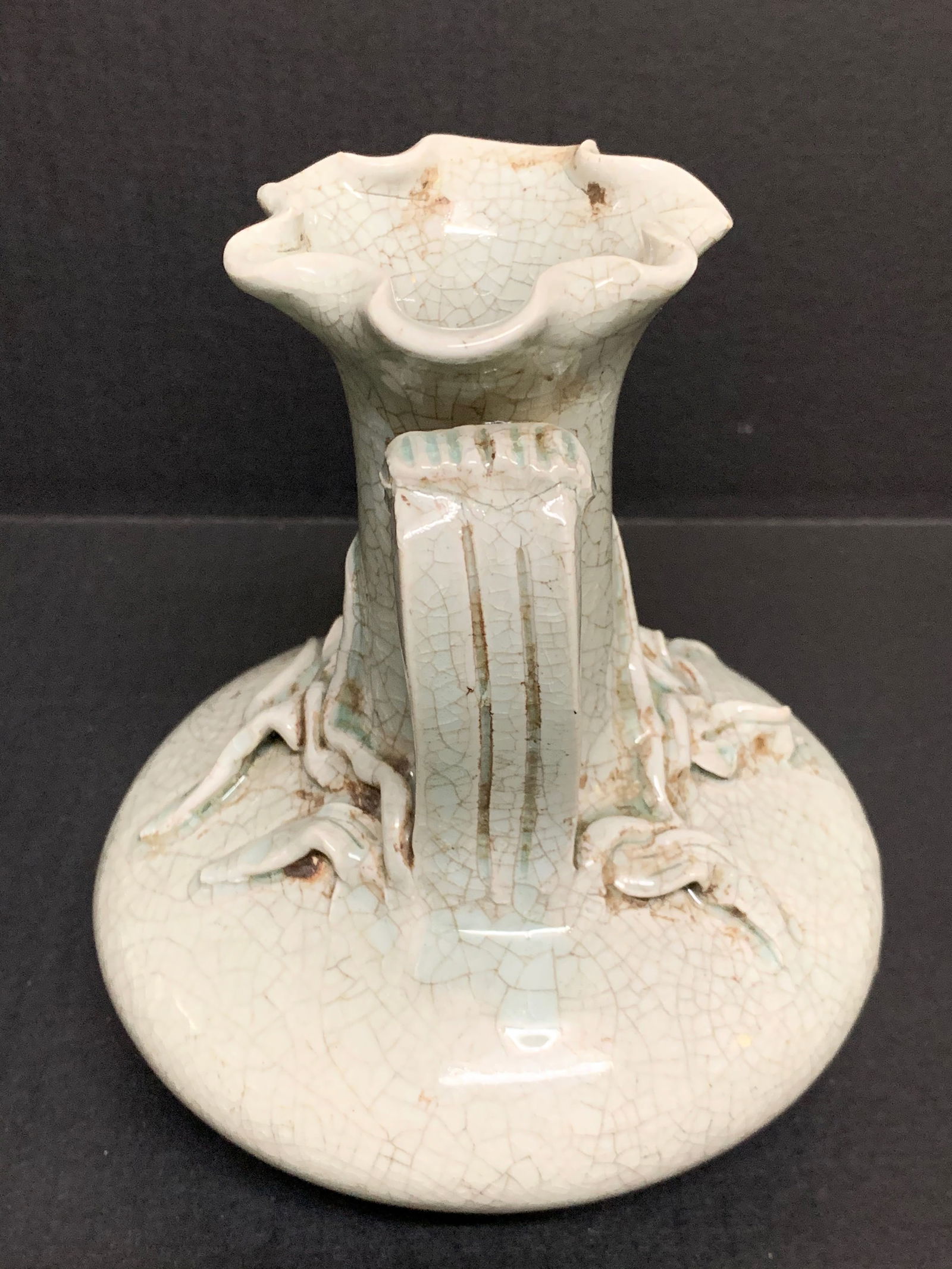 Chinese White Porcelain Crackled Tea Pot - 5