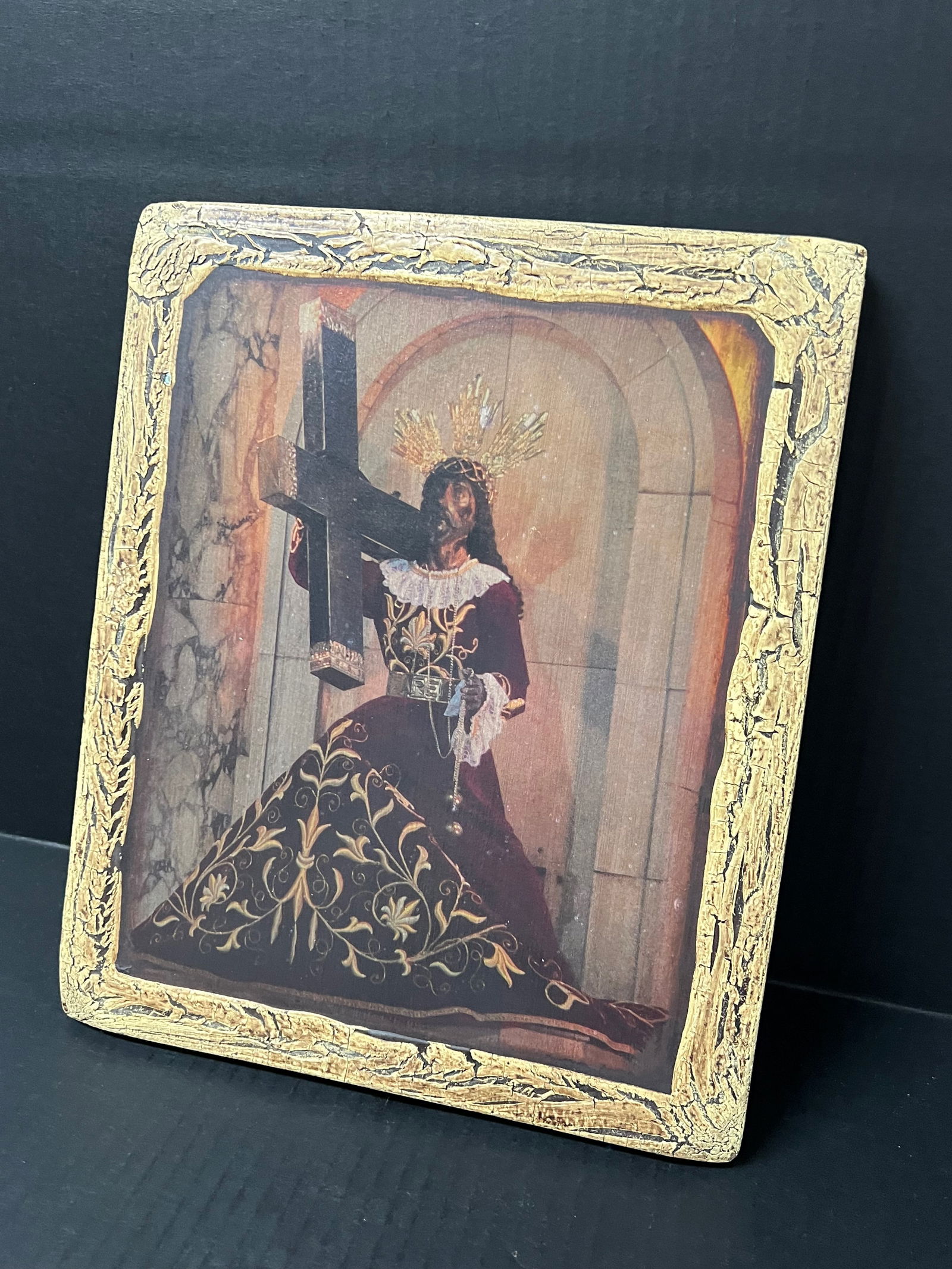 Carved Wood Religious Icon - 3