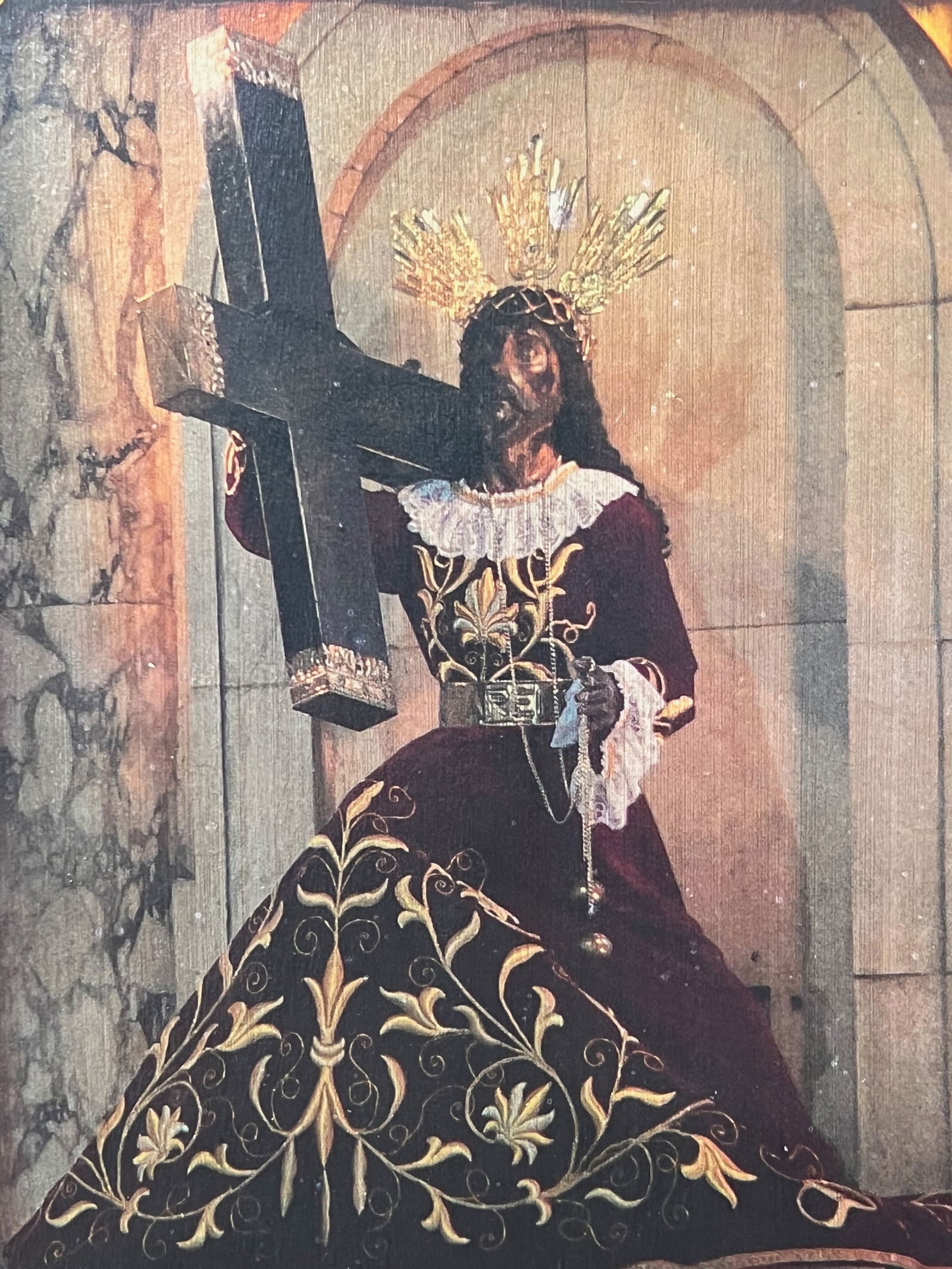 Carved Wood Religious Icon - 5