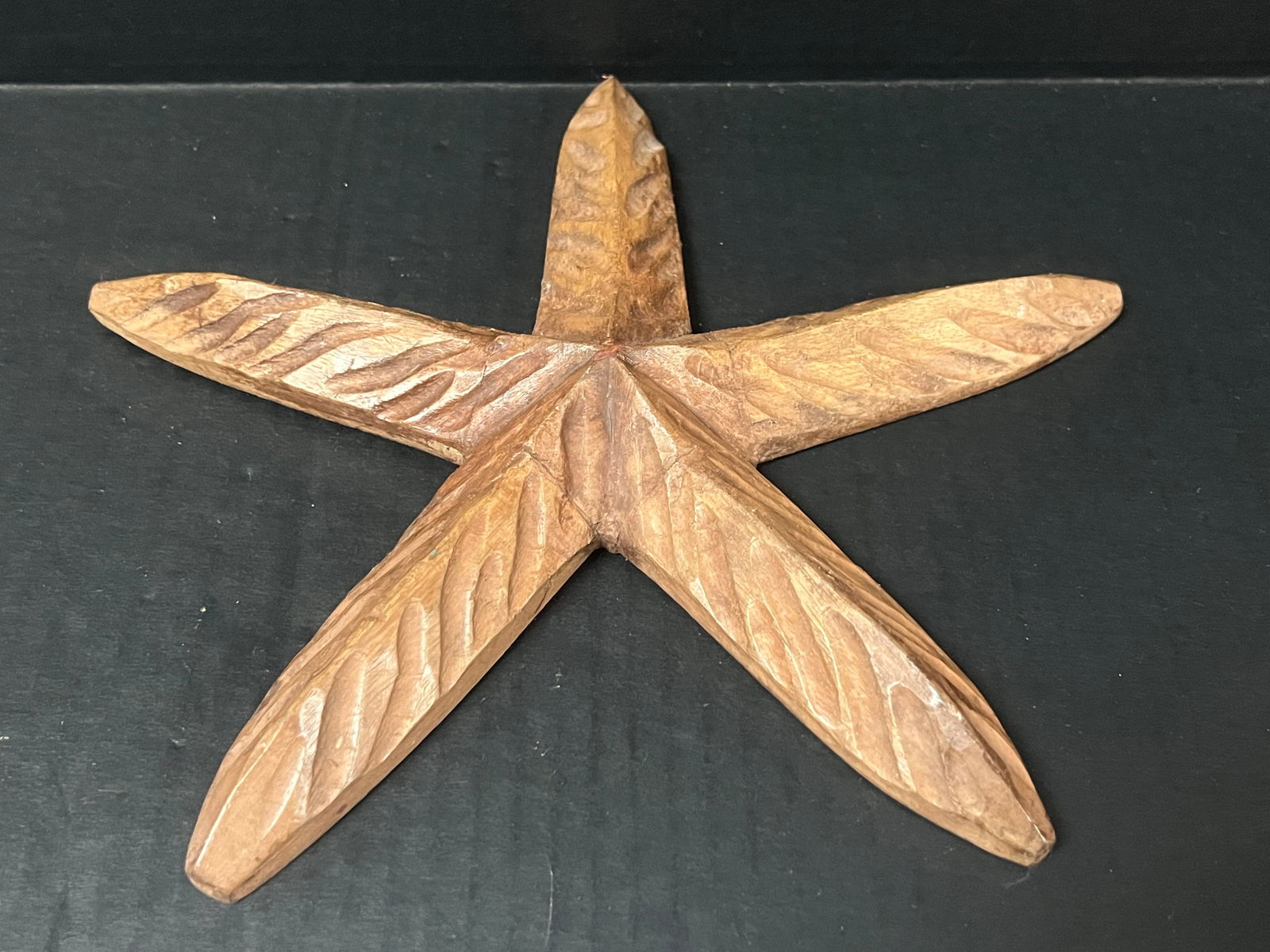 Carved Wood Star Fish Sculpture - 6