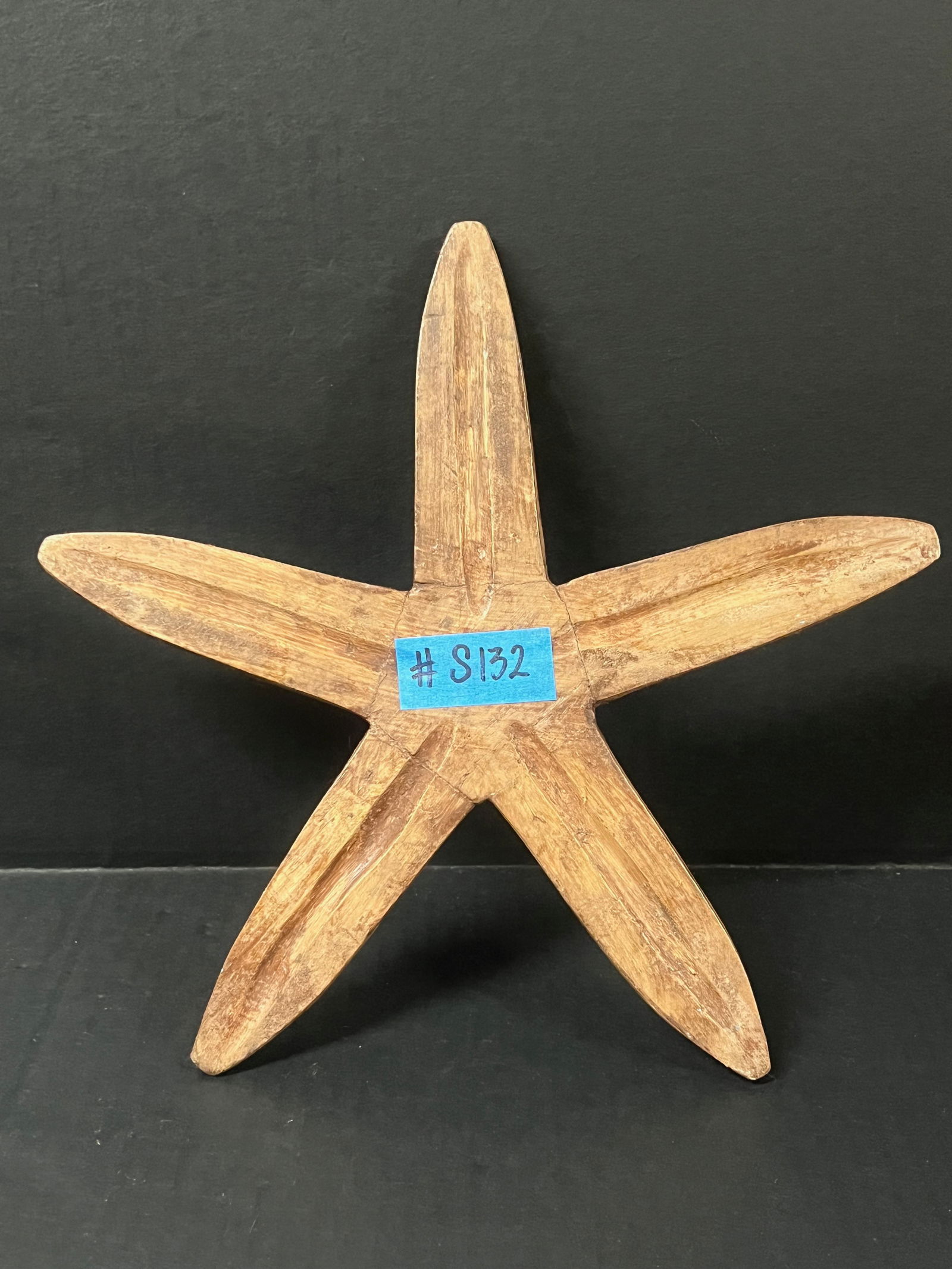 Carved Wood Star Fish Sculpture - 7