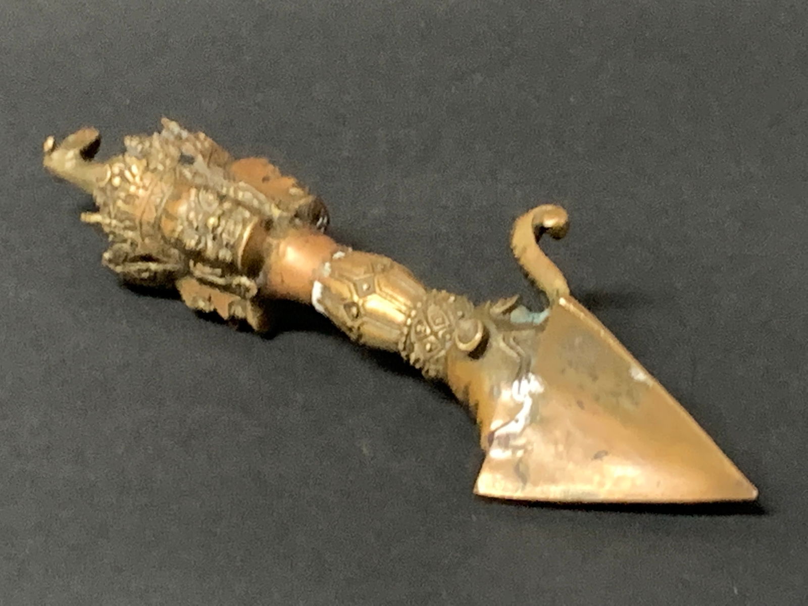 Tibetan Art Bronze Phurba Ritual Dagger - 6