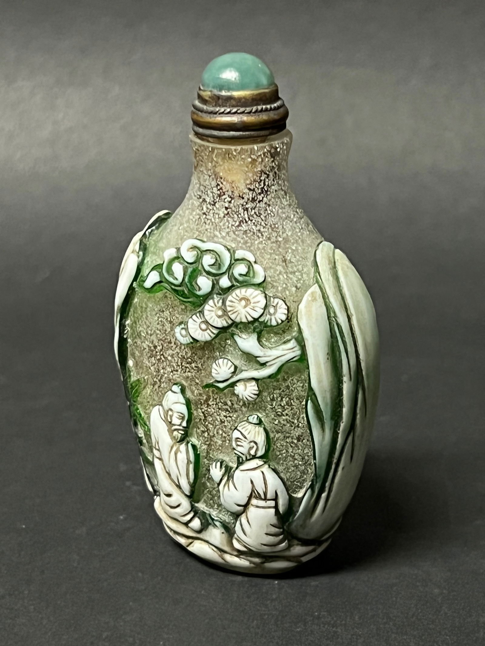Chinese Peking Glass Snuff Bottle - 4