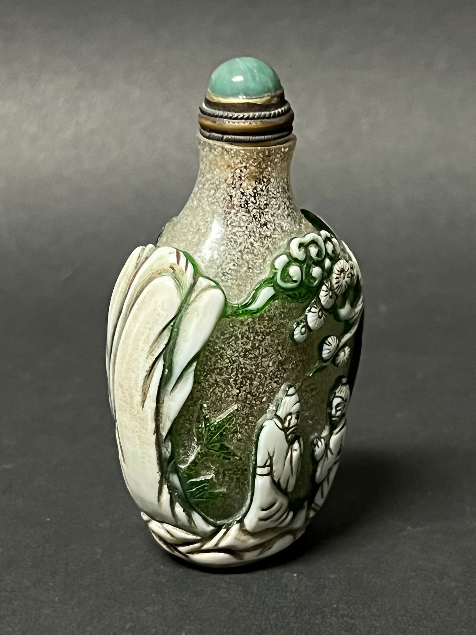 Chinese Peking Glass Snuff Bottle - 6