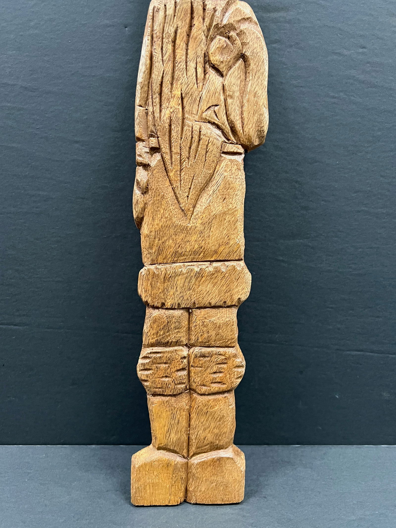 Carved Wood Santa Claus Wall Plaque Sculpture - 3