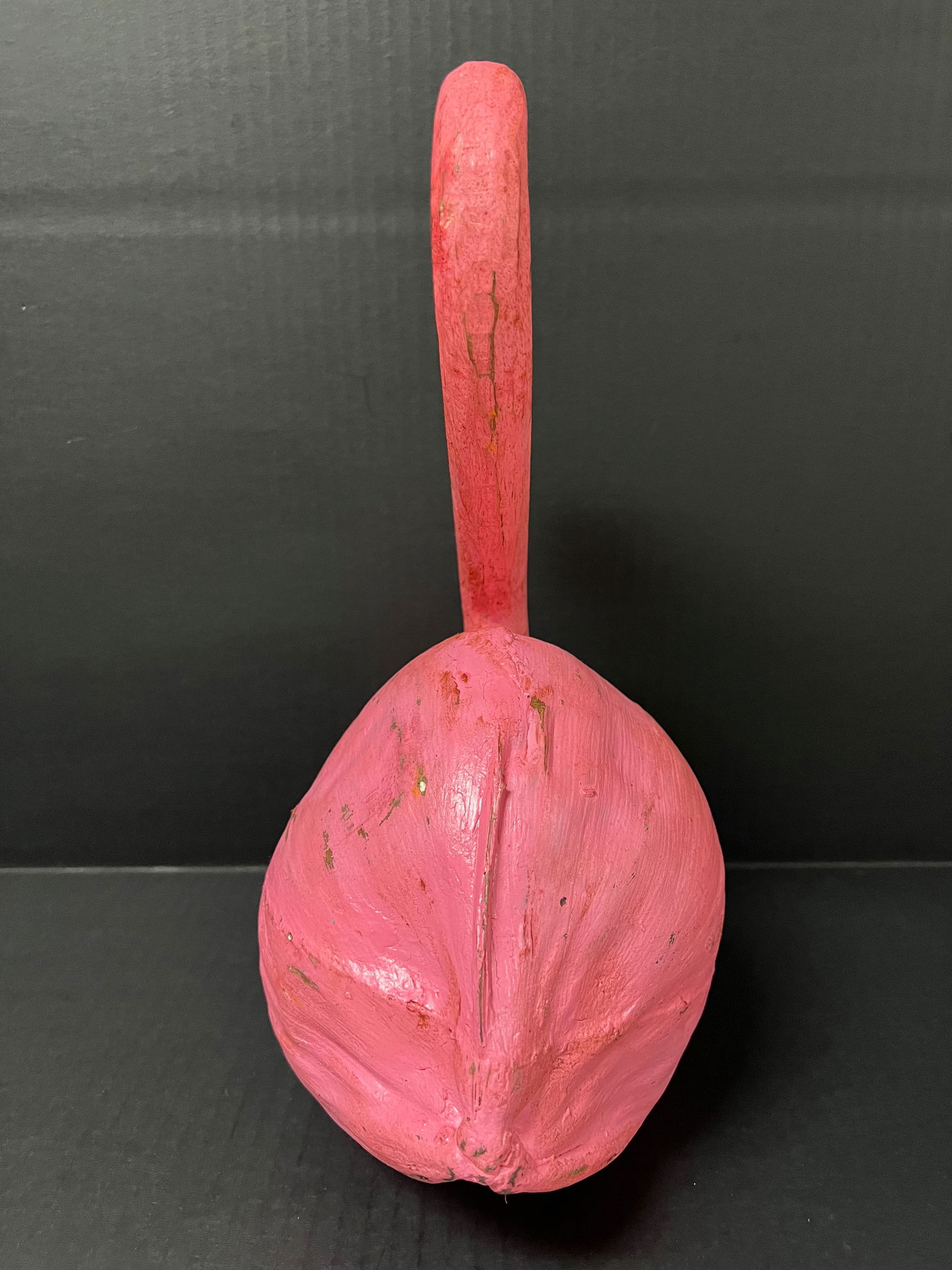 Carved Wood Painted Flamingo Bird Sculpture - 6