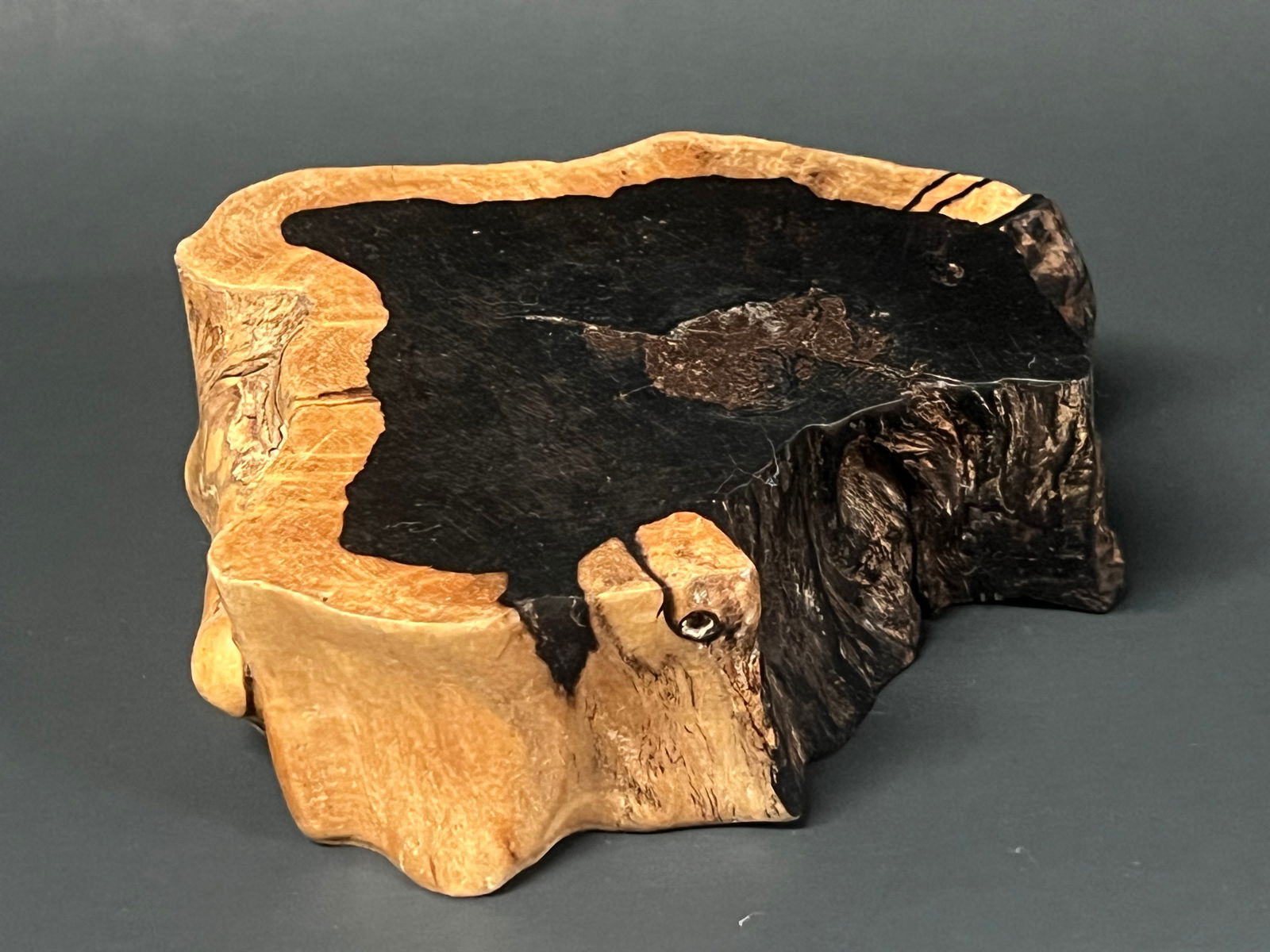 Vintage Natural Heavy Wood Sculpture - 2