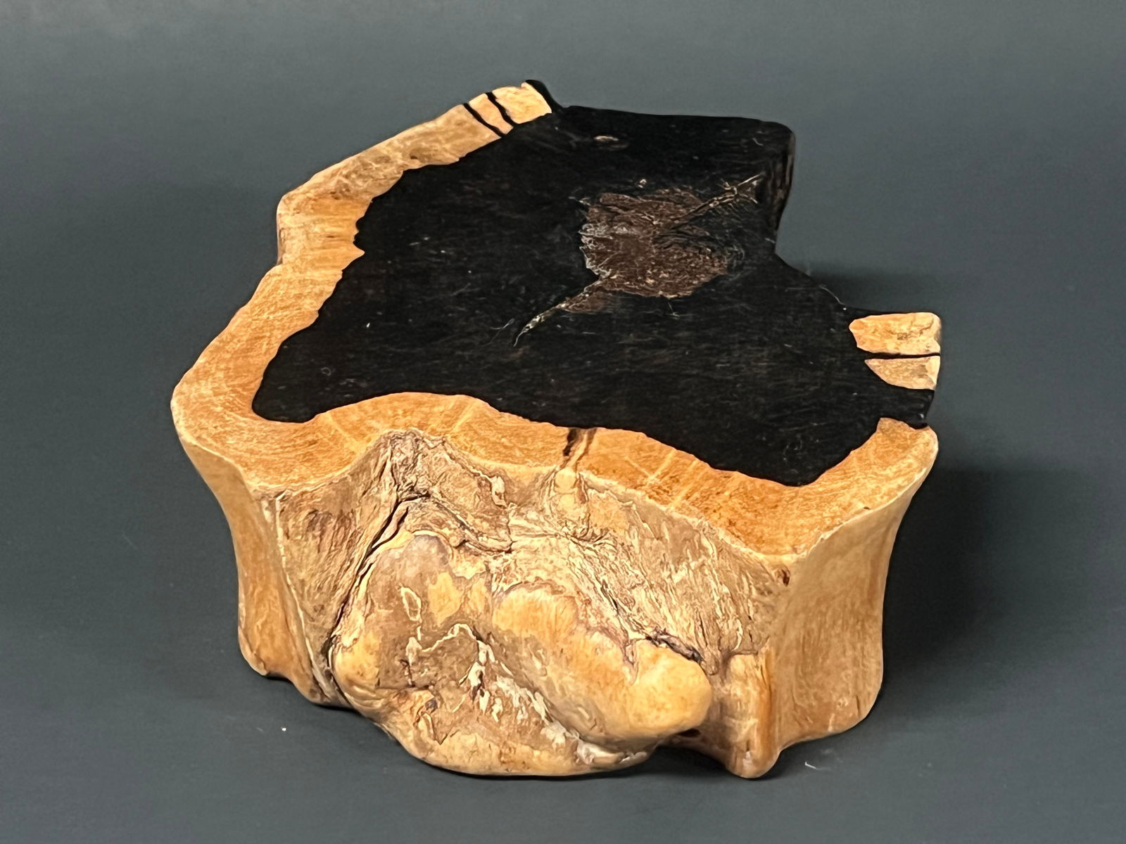 Vintage Natural Heavy Wood Sculpture - 3