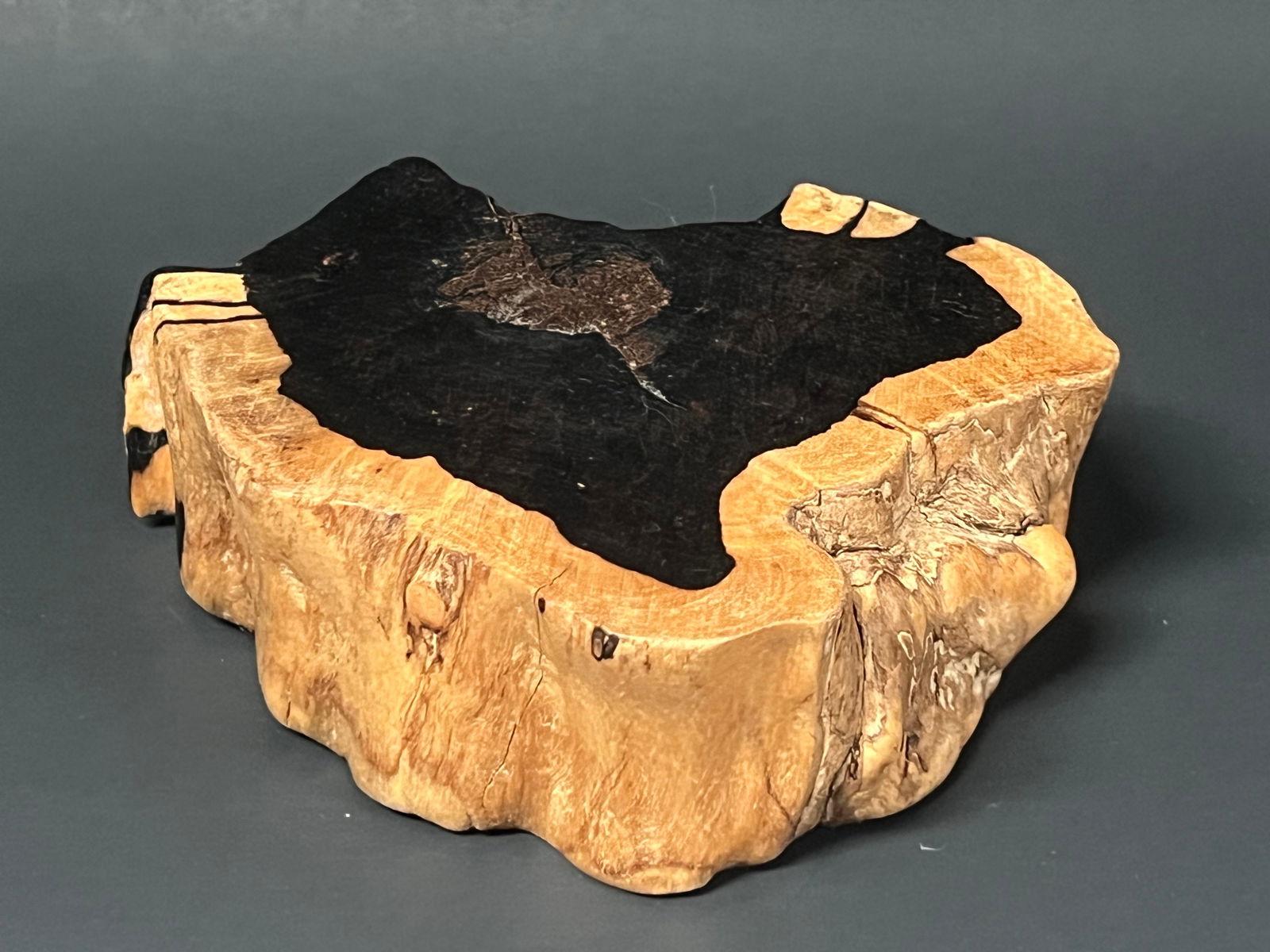 Vintage Natural Heavy Wood Sculpture - 4