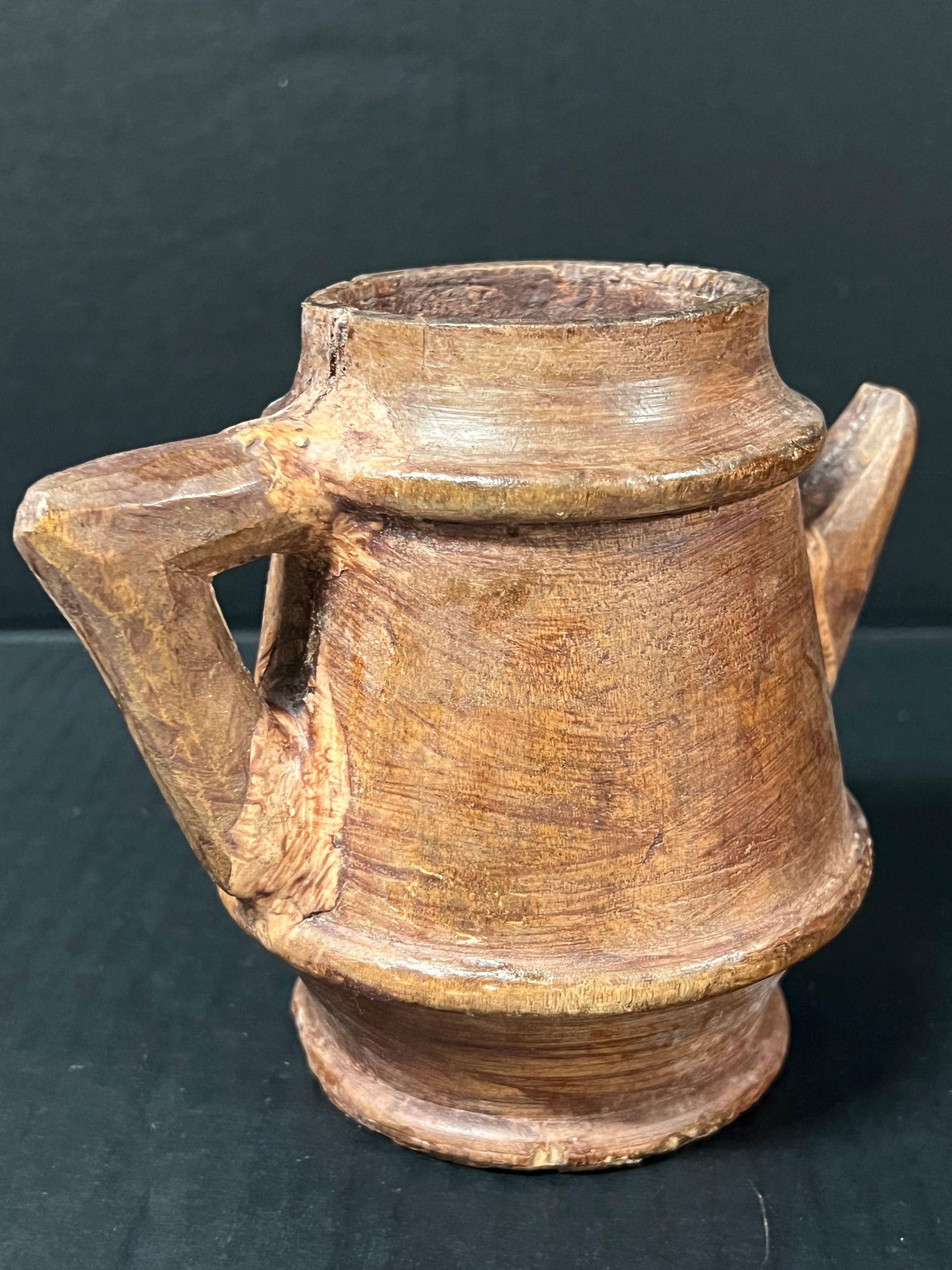 Carved Wood Tea Pot Sculpture - 2
