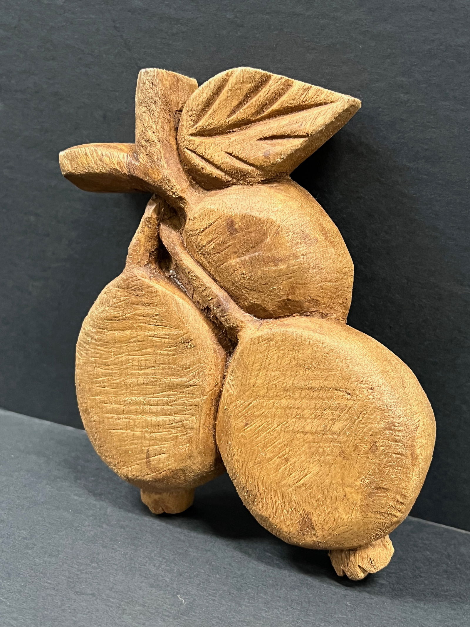 Carved Wood Guava Fruits Wall Sculpture - 3