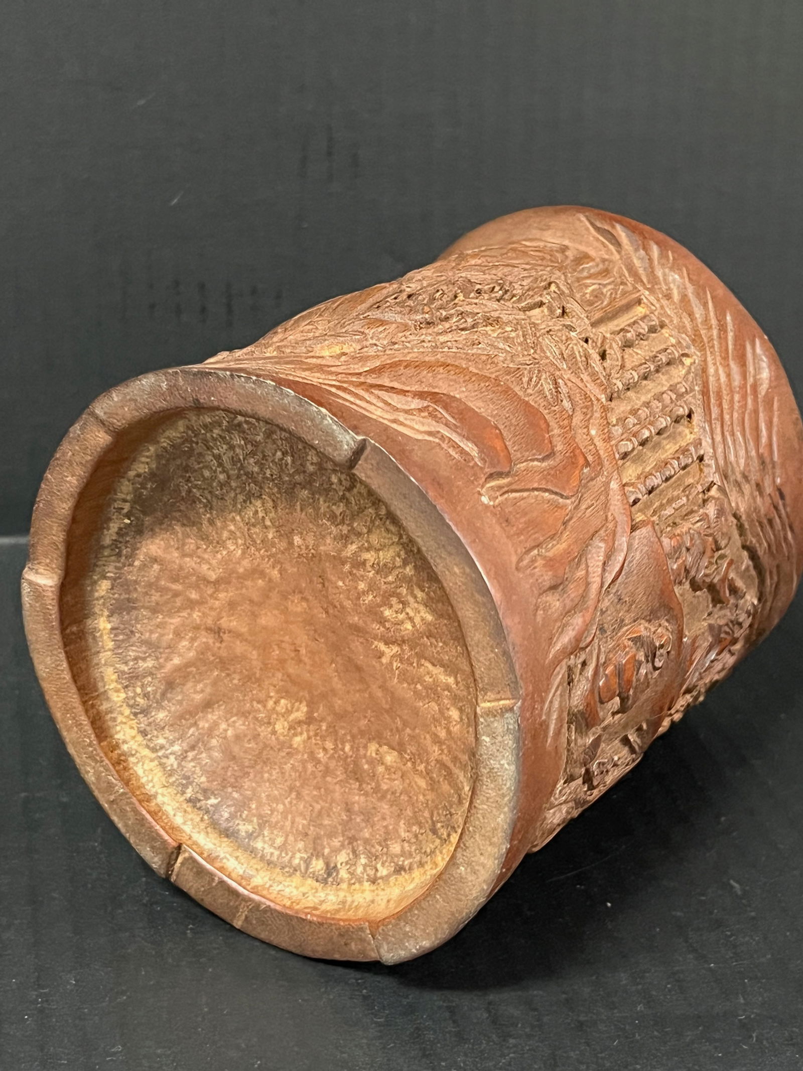 Chinese Art Carved Bamboo Brush Pot - 7