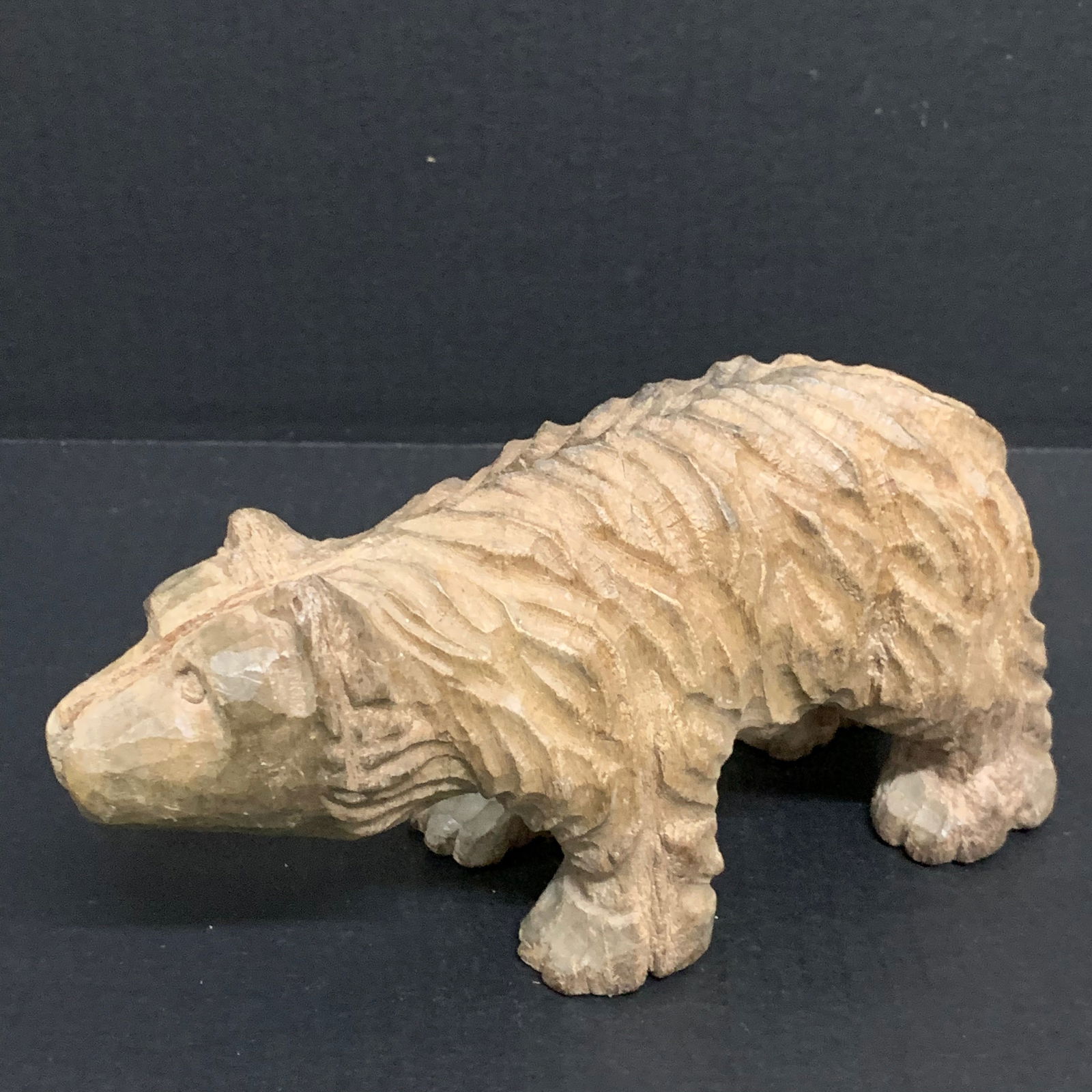 Carved Wood Bear Sculpture - 3