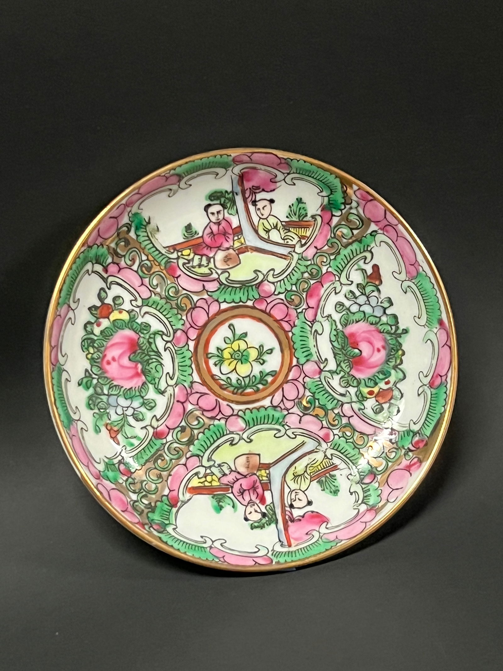 Chinese Art Famille Rose Porcelain Saucer - 2