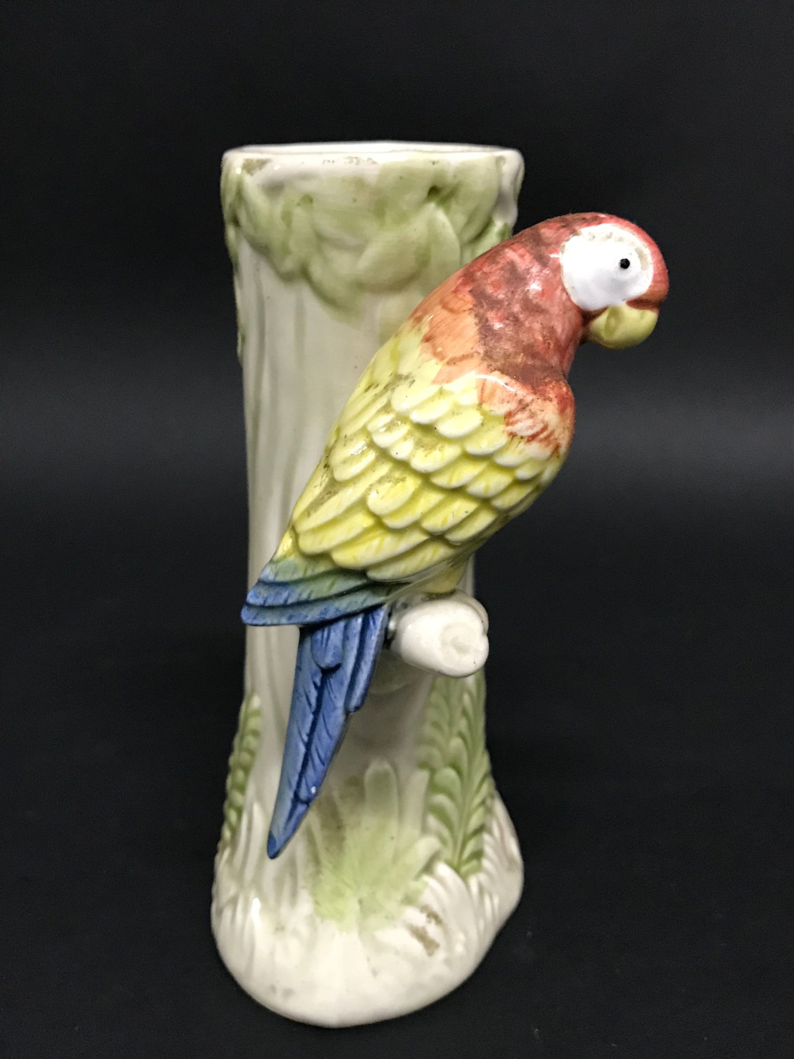 Porcelain Parrot Bird Flower Vase - 3