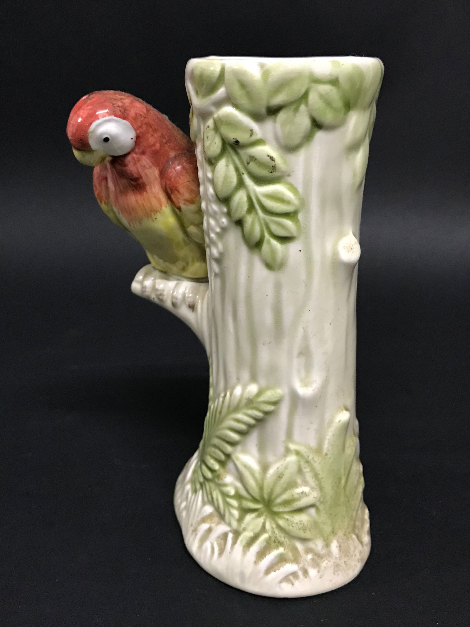 Porcelain Parrot Bird Flower Vase - 6