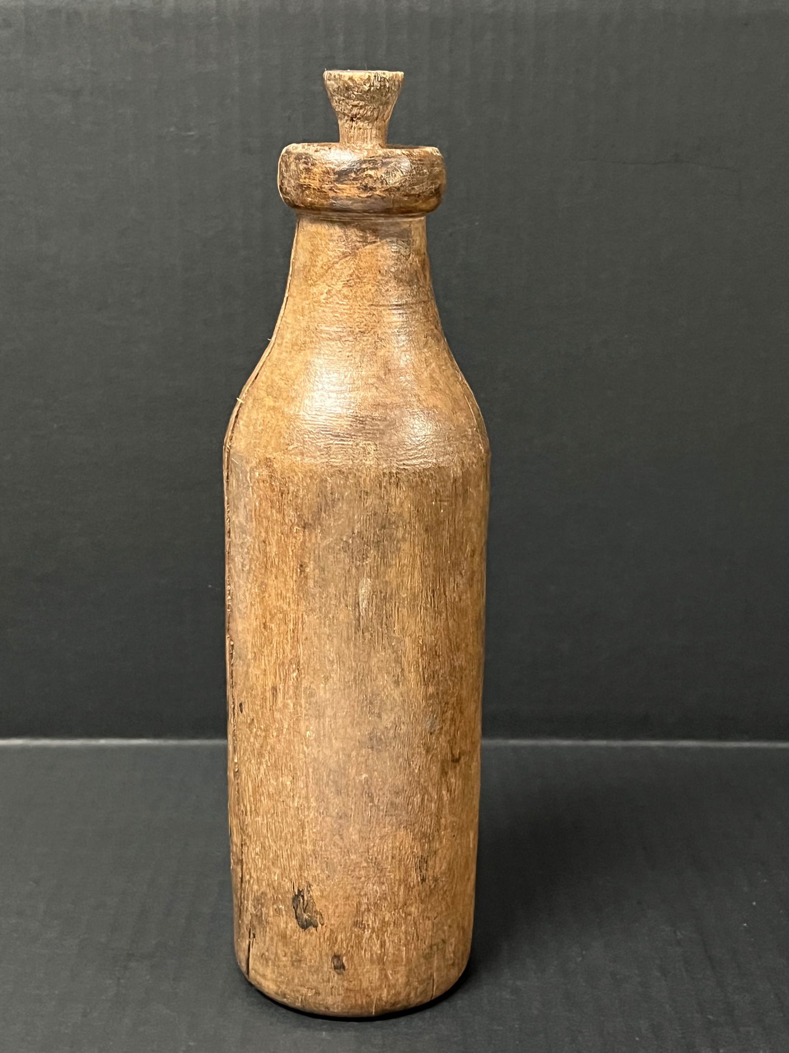 Carved Wood Baby Bottle Sculpture - 2