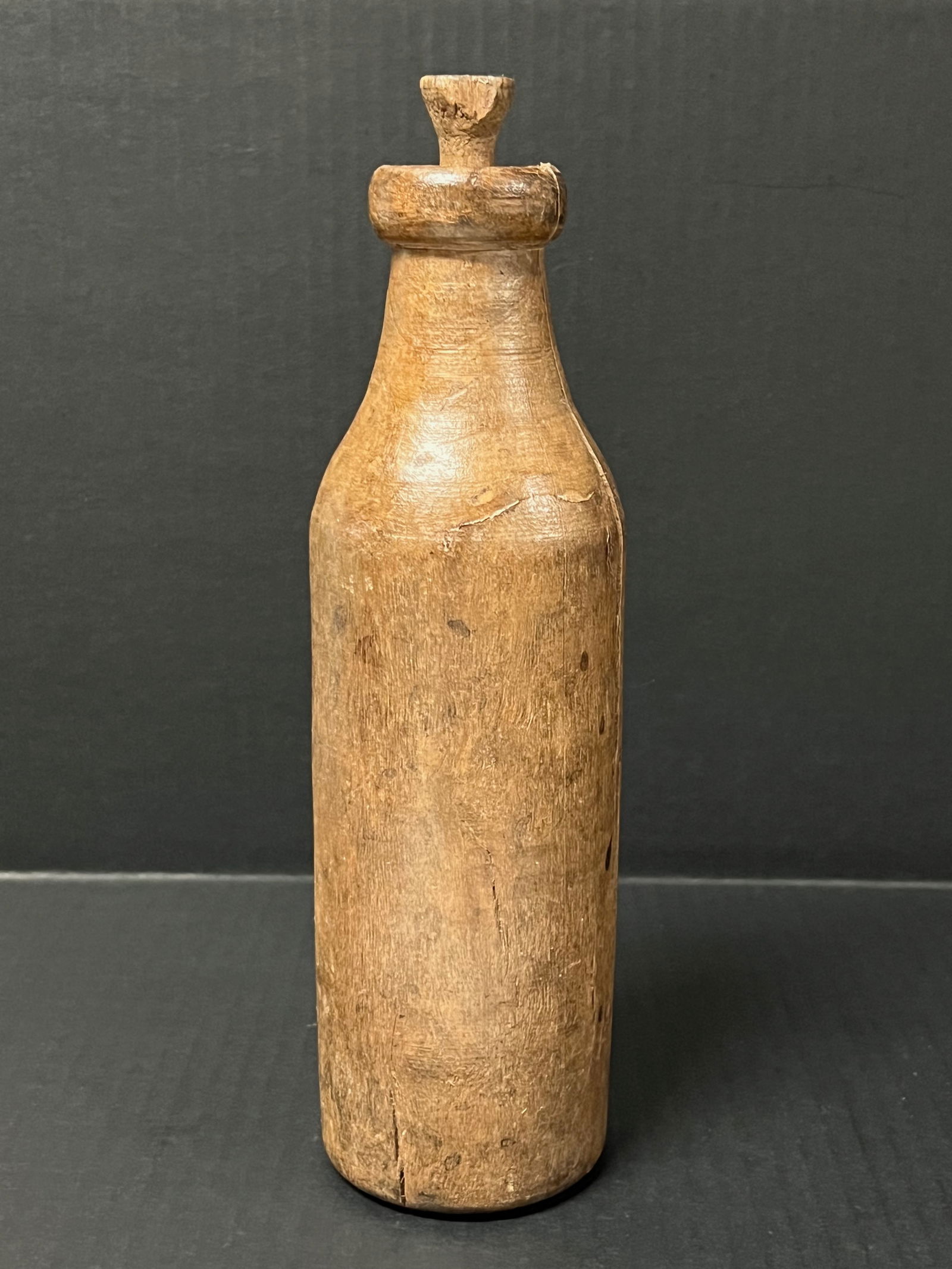 Carved Wood Baby Bottle Sculpture - 4