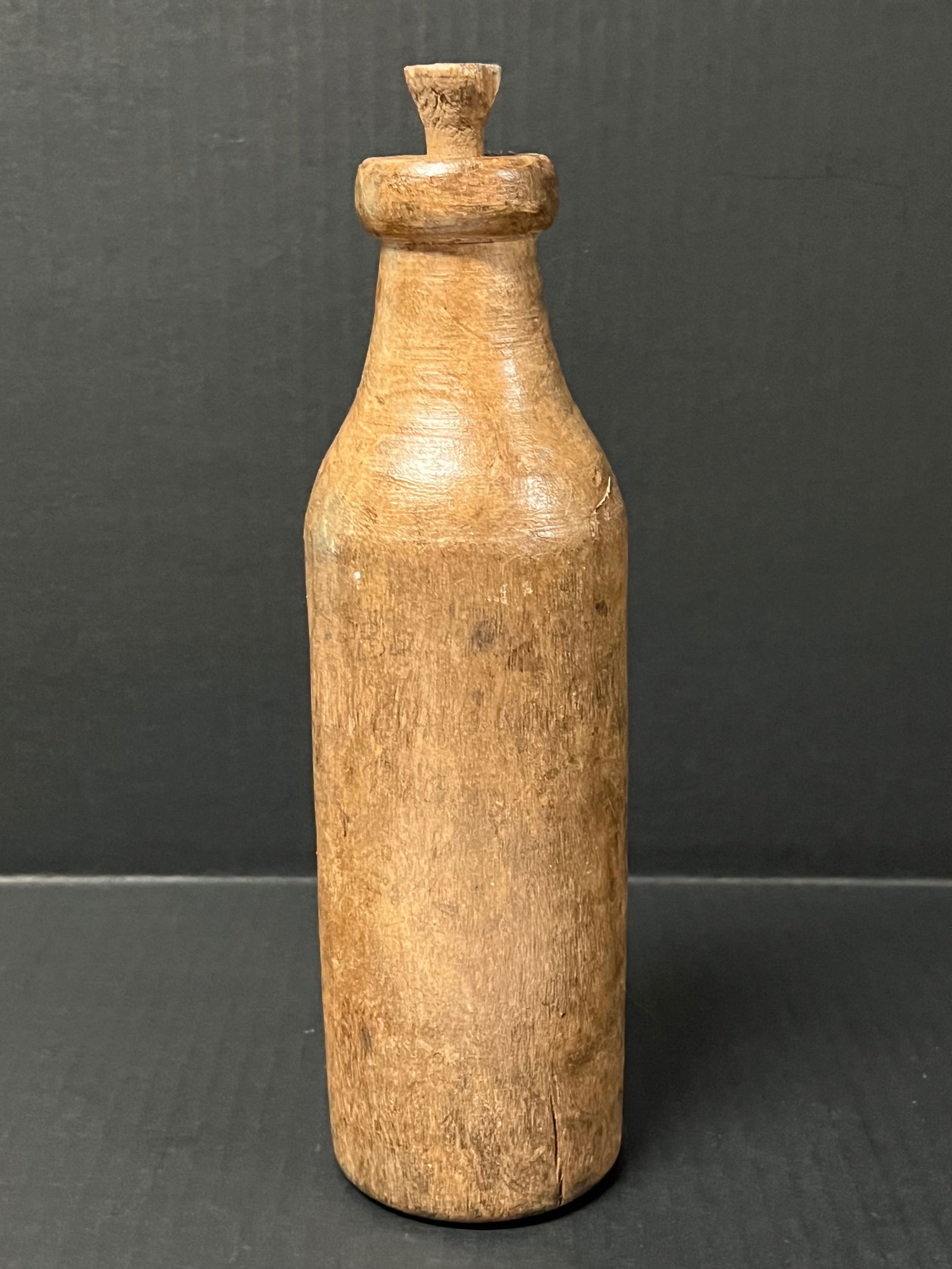 Carved Wood Baby Bottle Sculpture - 5