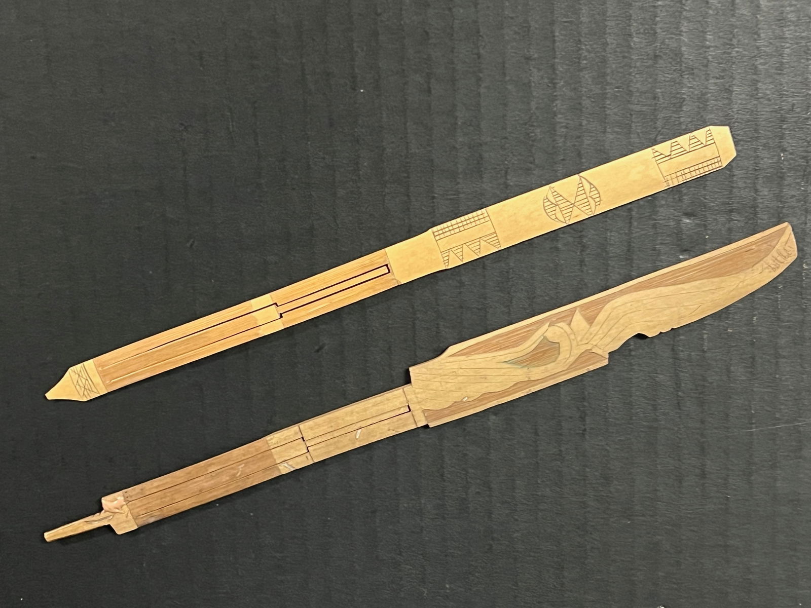 Philippine Tribal Art Carved Bamboo Mouth Harp Set of 2 - 2