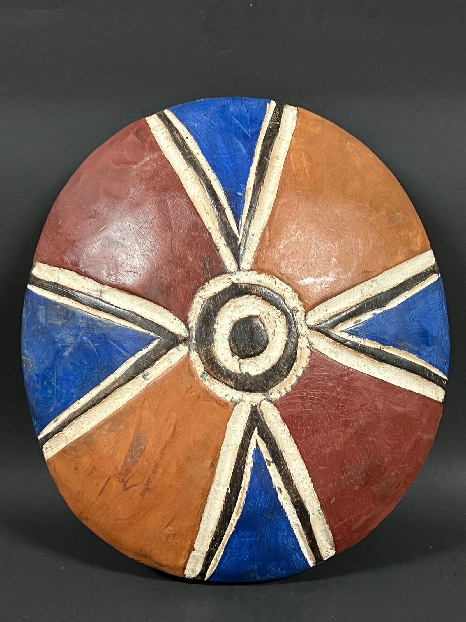 African Art Carved Wood Zulu Shield (1 of 6)