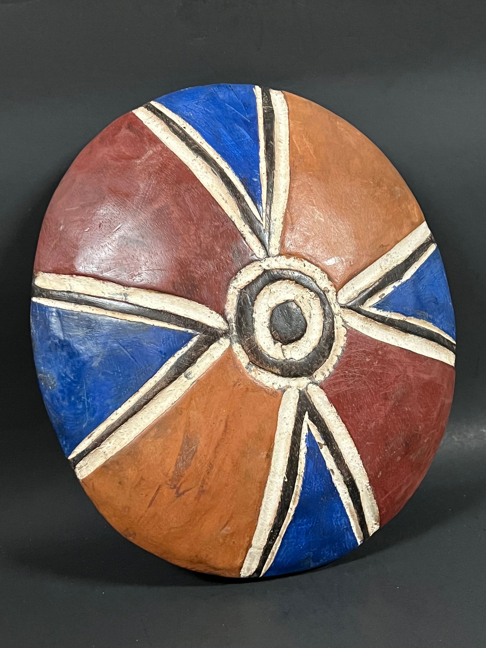 African Art Carved Wood Zulu Shield - 2