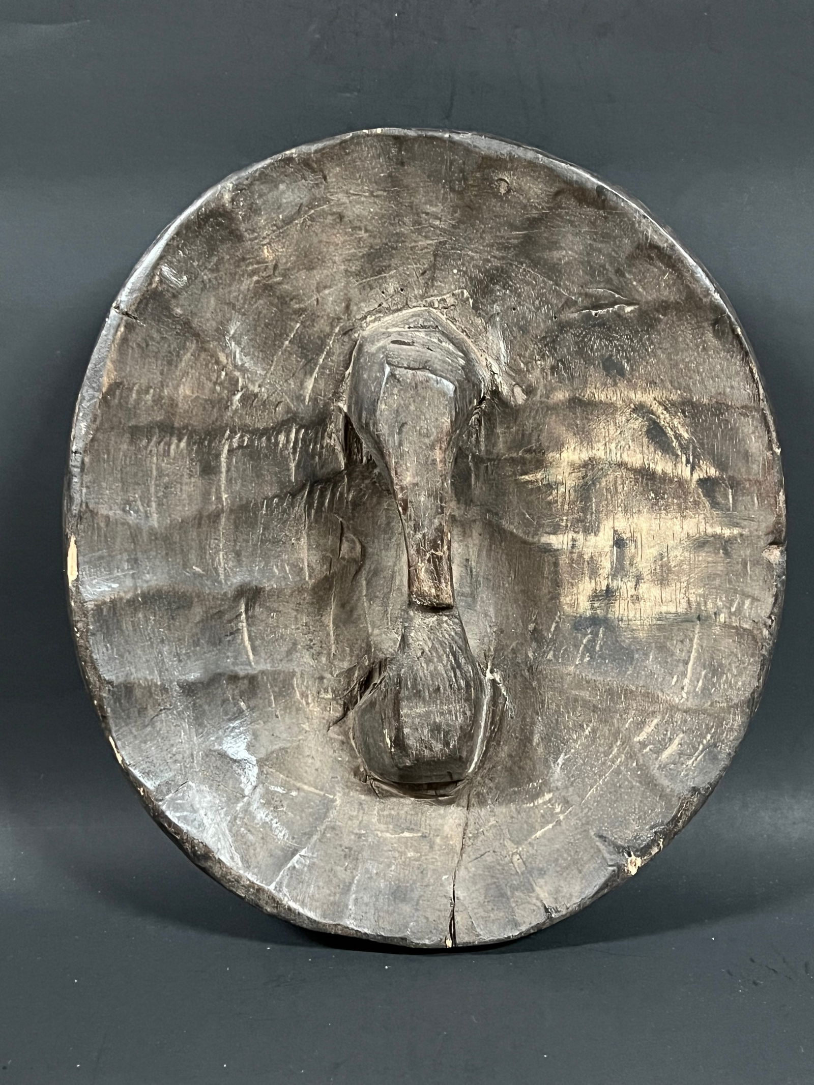 African Art Carved Wood Zulu Shield - 6