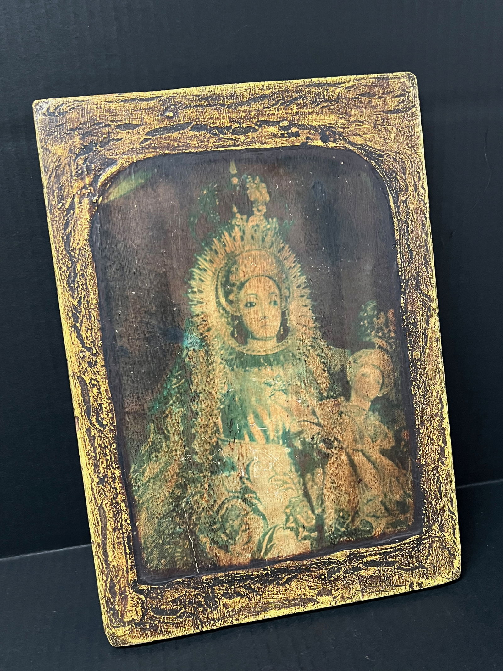Carved Wood Religious Icon - 3