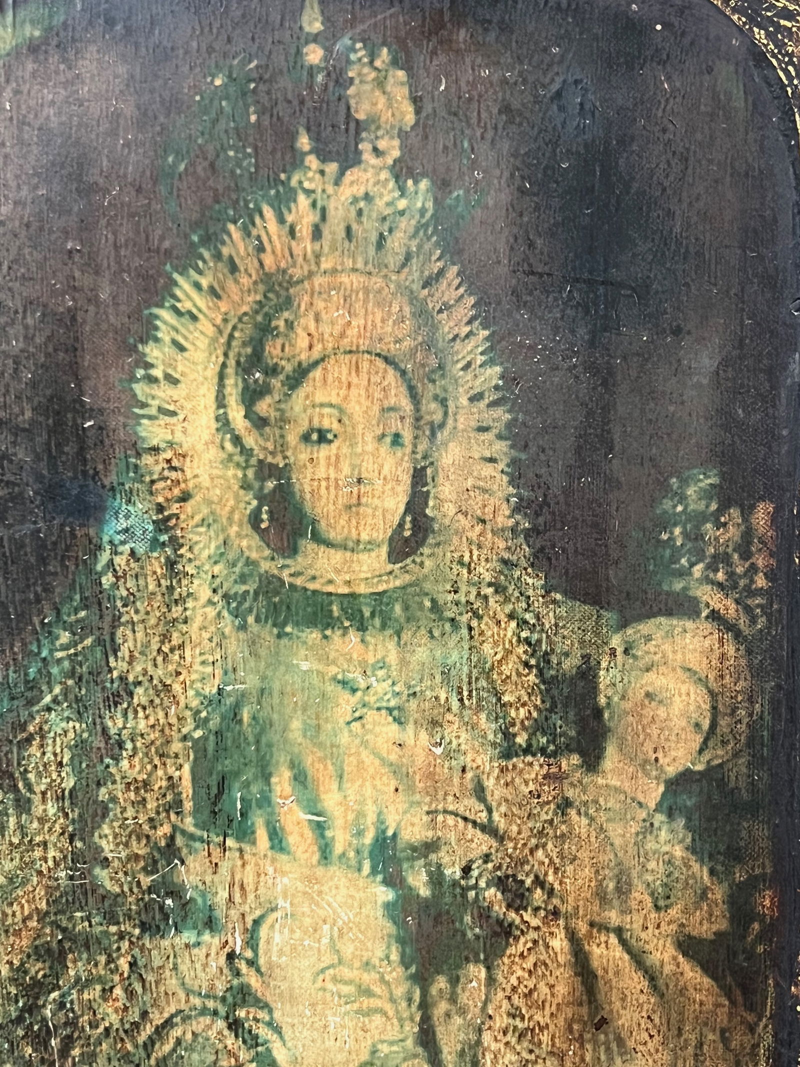 Carved Wood Religious Icon - 4