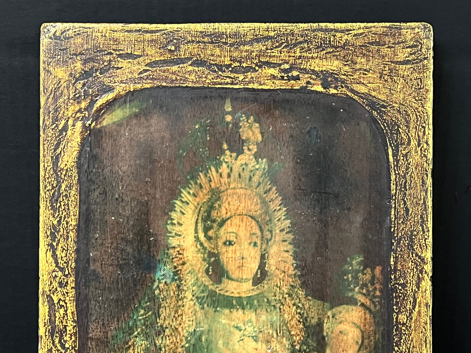 Carved Wood Religious Icon - 5