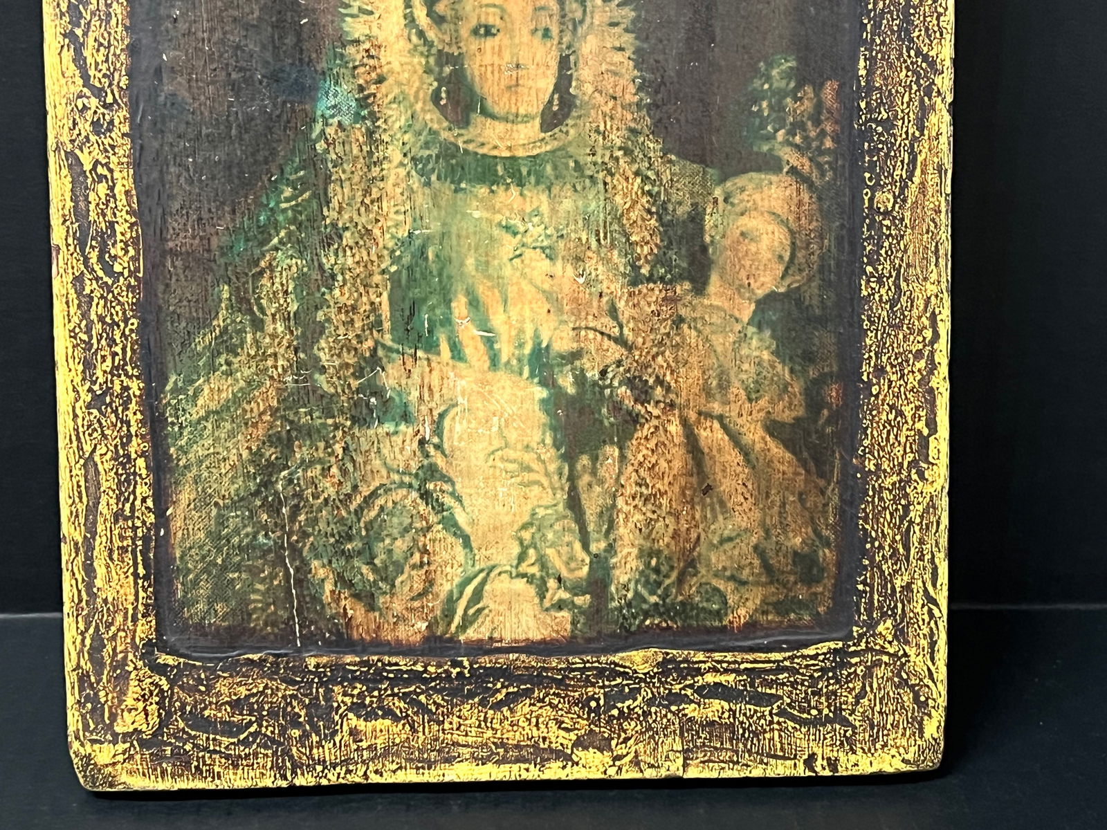 Carved Wood Religious Icon - 6