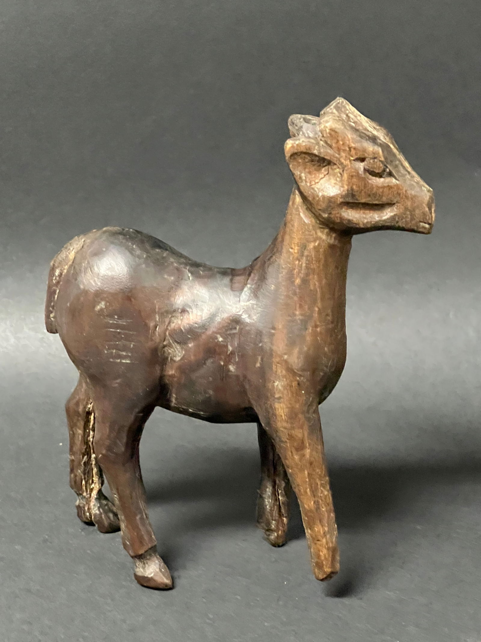 Carved Wood Pair of Deer Sculpture - 3