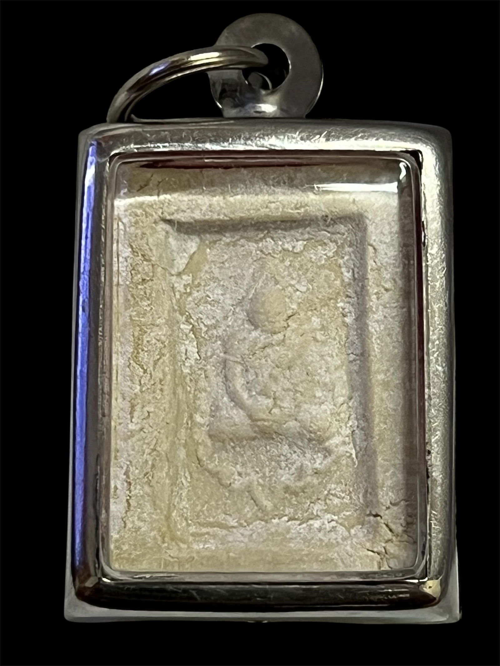 Souteast Asian Clay Buddha Amulet Pendant with Case - 6