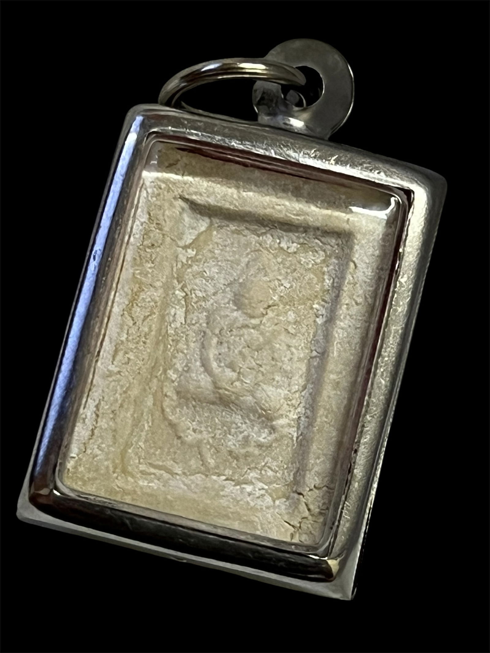 Souteast Asian Clay Buddha Amulet Pendant with Case - 7