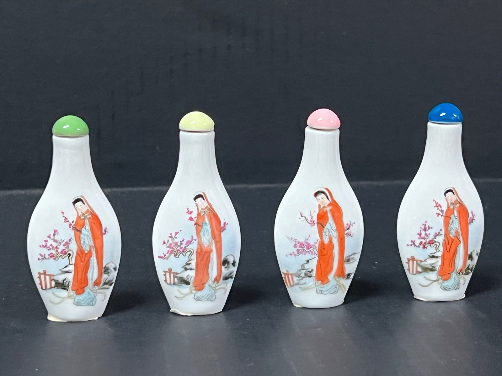Chinese Porcelain Snuff Bottle Set of 4 - 3