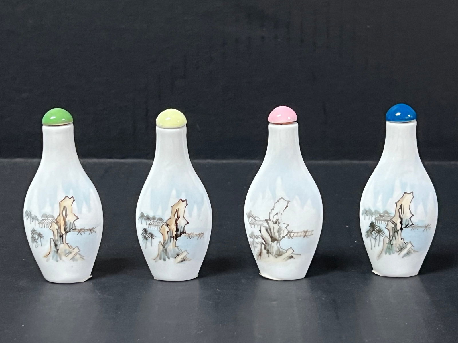 Chinese Porcelain Snuff Bottle Set of 4 - 4