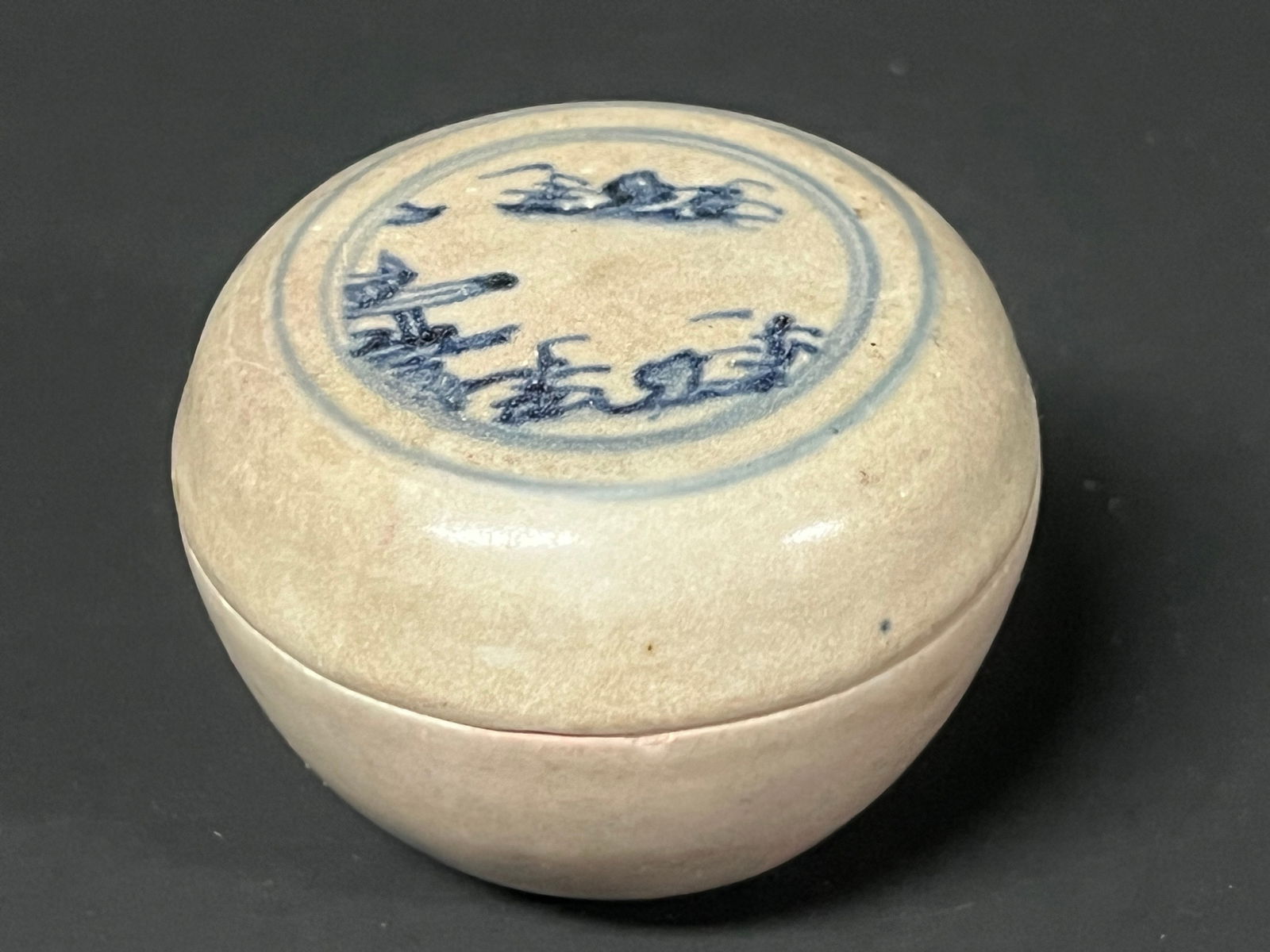 Porcelain Blue and White Pill Box - 2