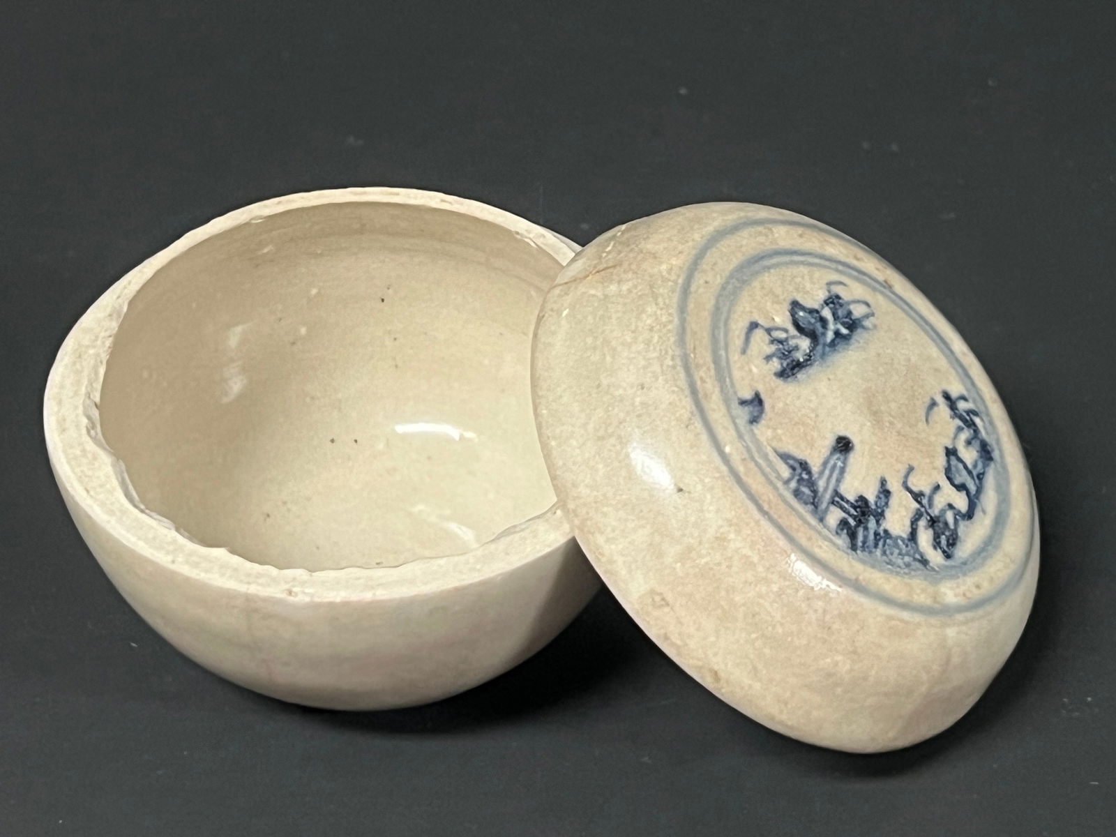 Porcelain Blue and White Pill Box - 5