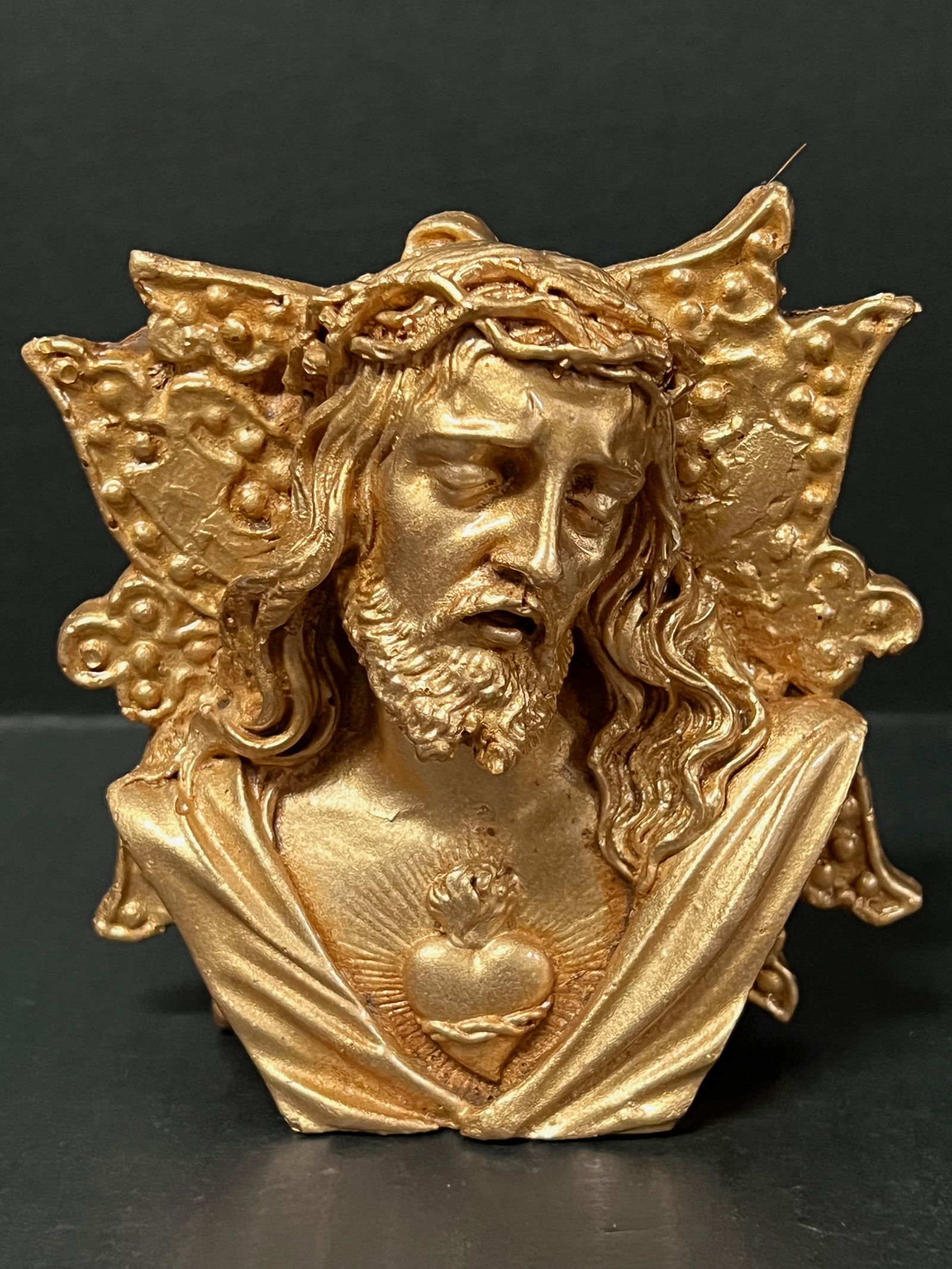 Volcanic Ash Fall Gold Painted Religious Icon - 4