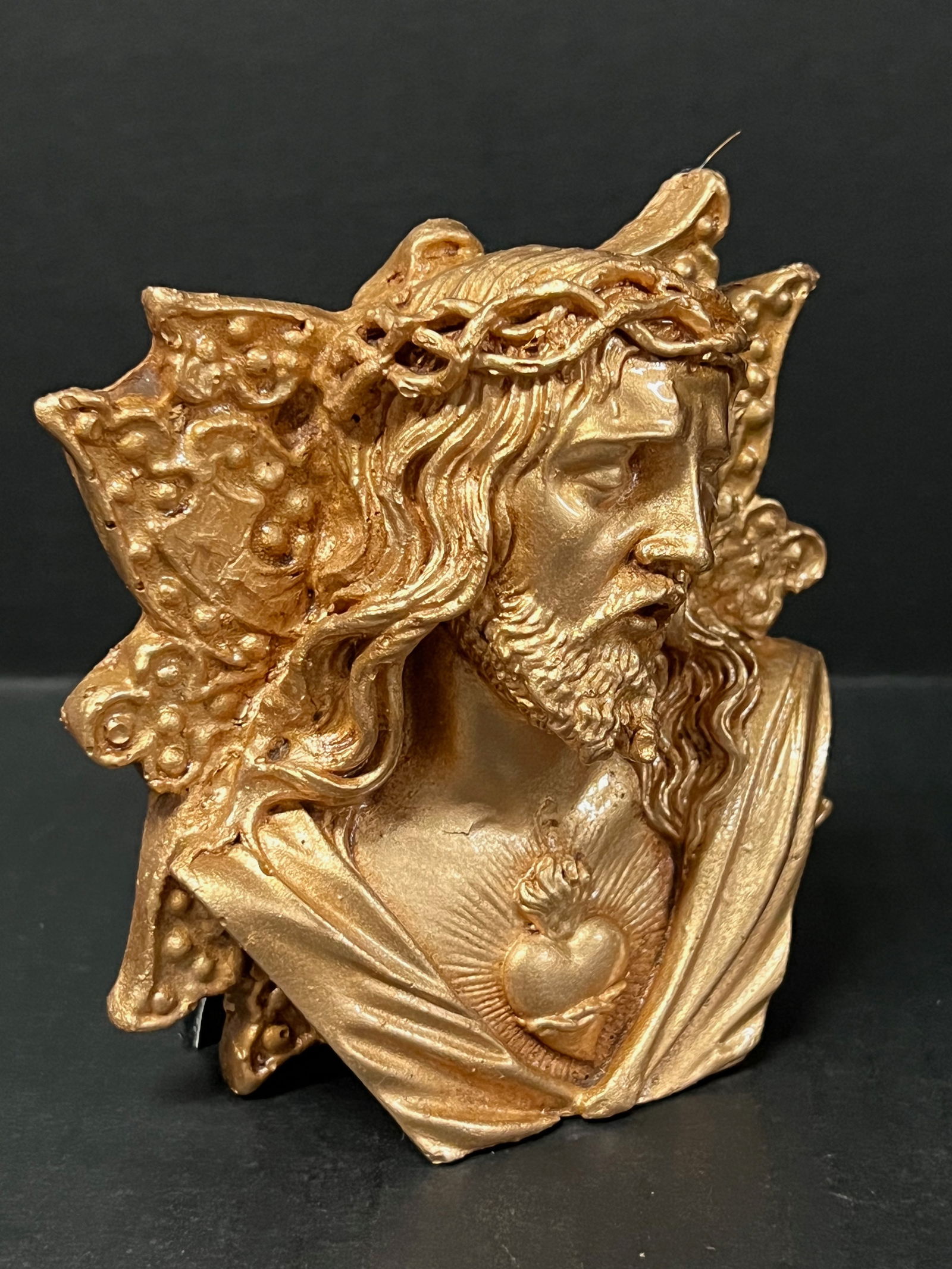 Volcanic Ash Fall Gold Painted Religious Icon - 5