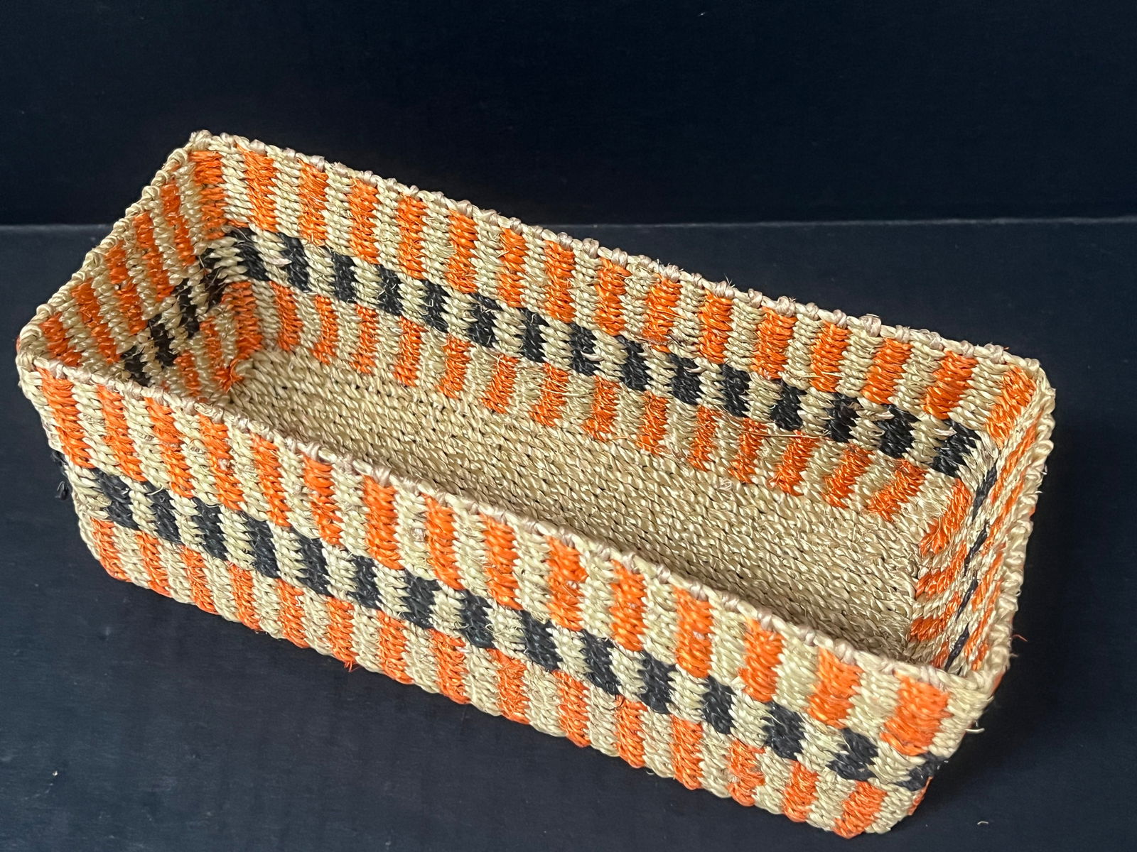Hand Woven Natural Abaca Fiber Storage Tray - 2