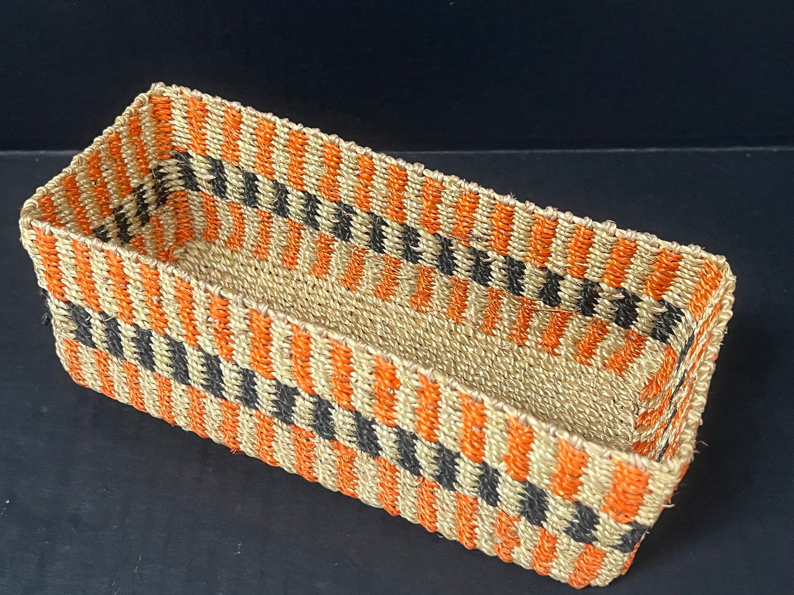Hand Woven Natural Abaca Fiber Storage Tray - 5