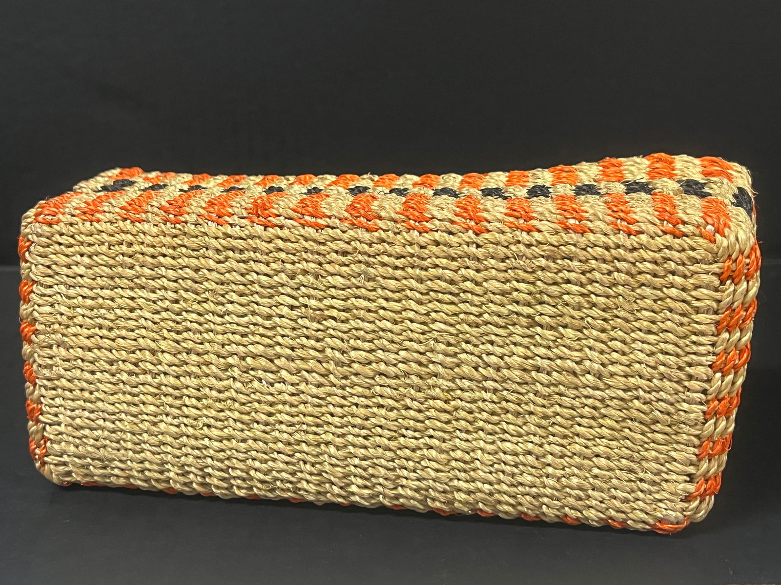 Hand Woven Natural Abaca Fiber Storage Tray - 6