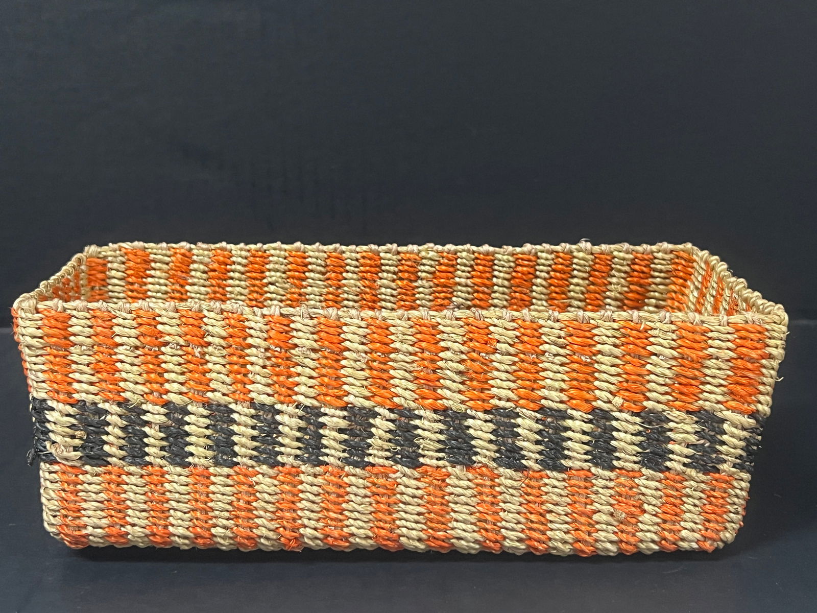 Hand Woven Natural Abaca Fiber Storage Tray - 7