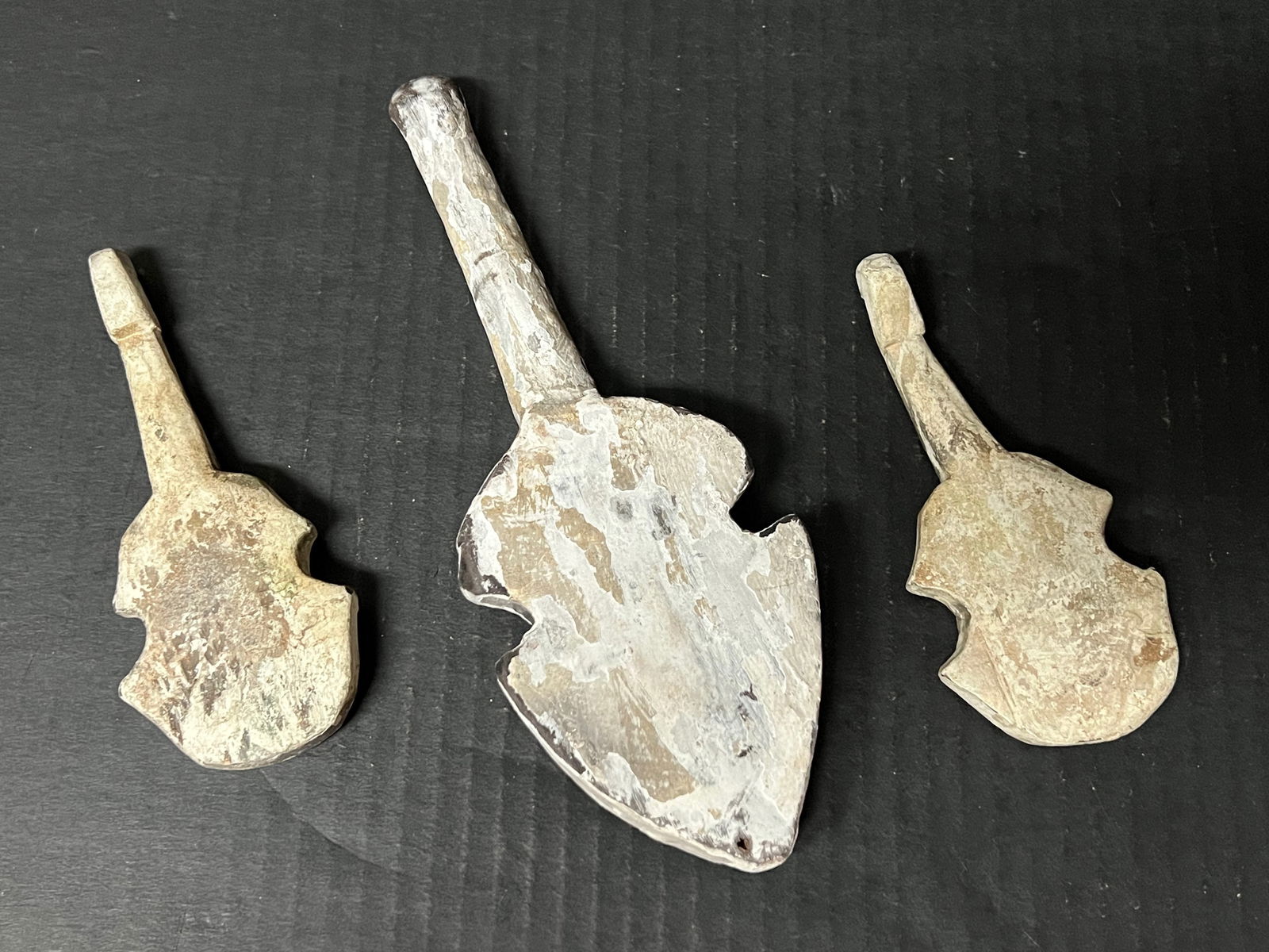 Carved Wood Miniature Instrument Set of 3 - 5