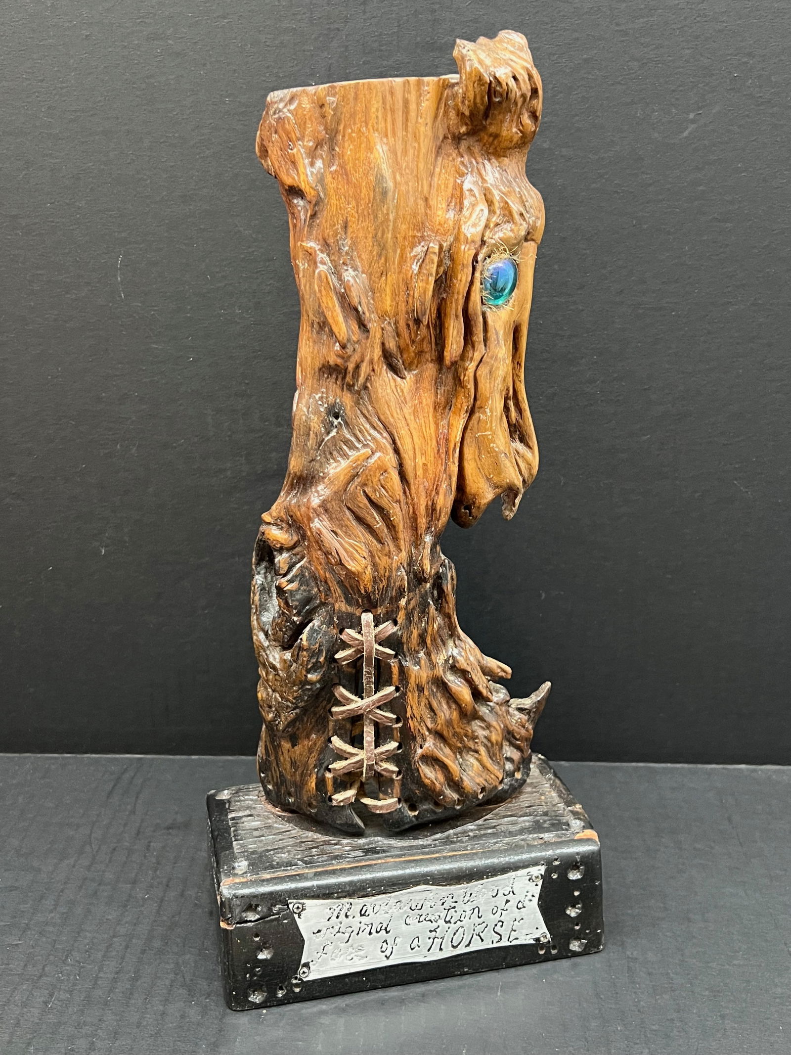 Vintage Natural Driftwood Horse Sculpture - 6