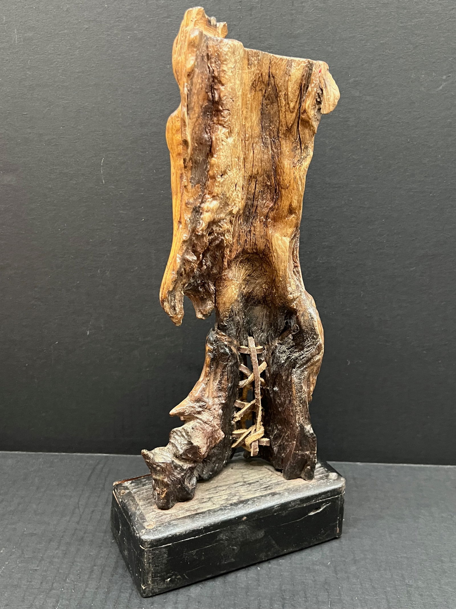 Vintage Natural Driftwood Horse Sculpture - 8