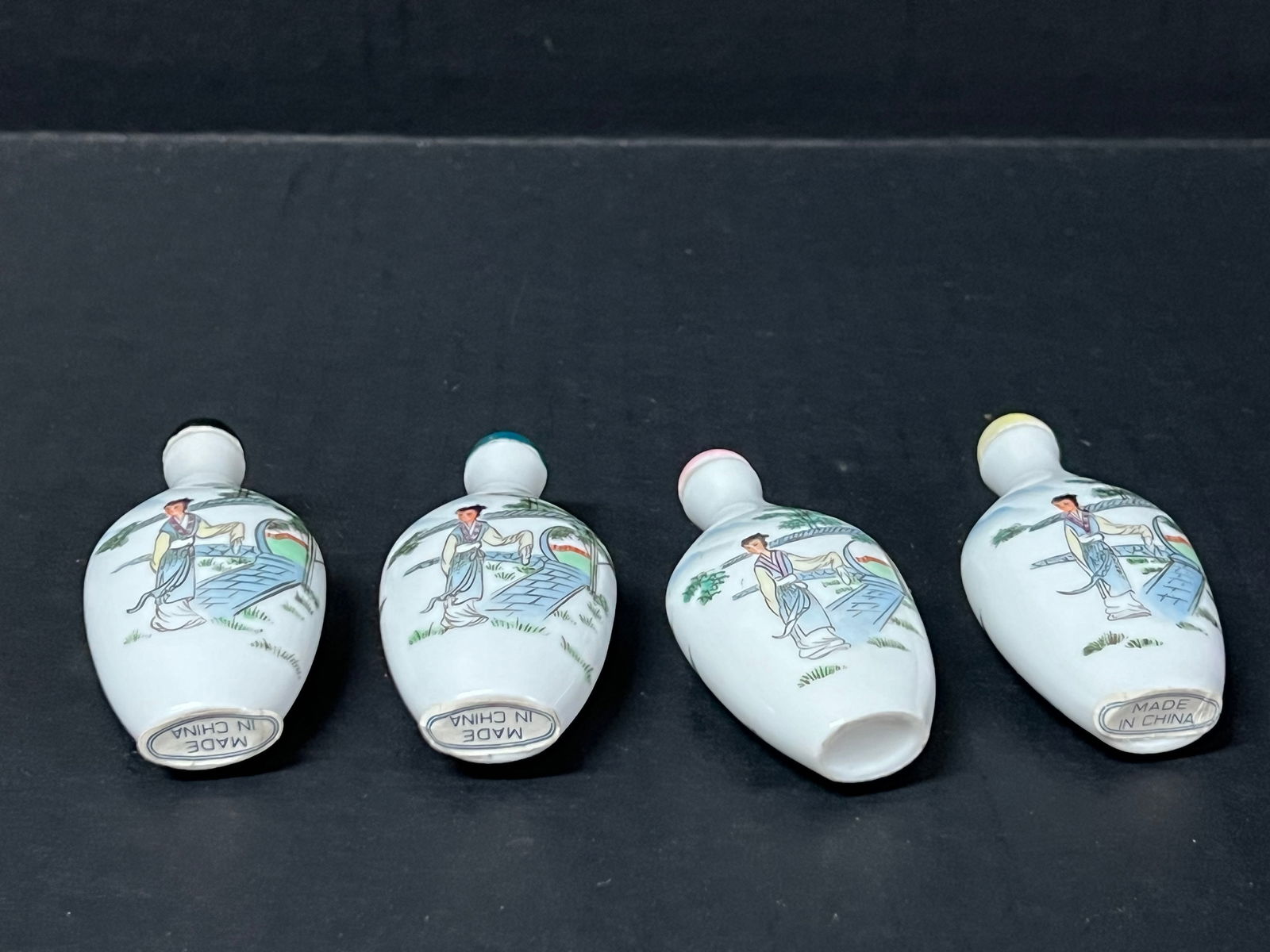 Chinese Porcelain Snuff Bottle Set of 4 - 7