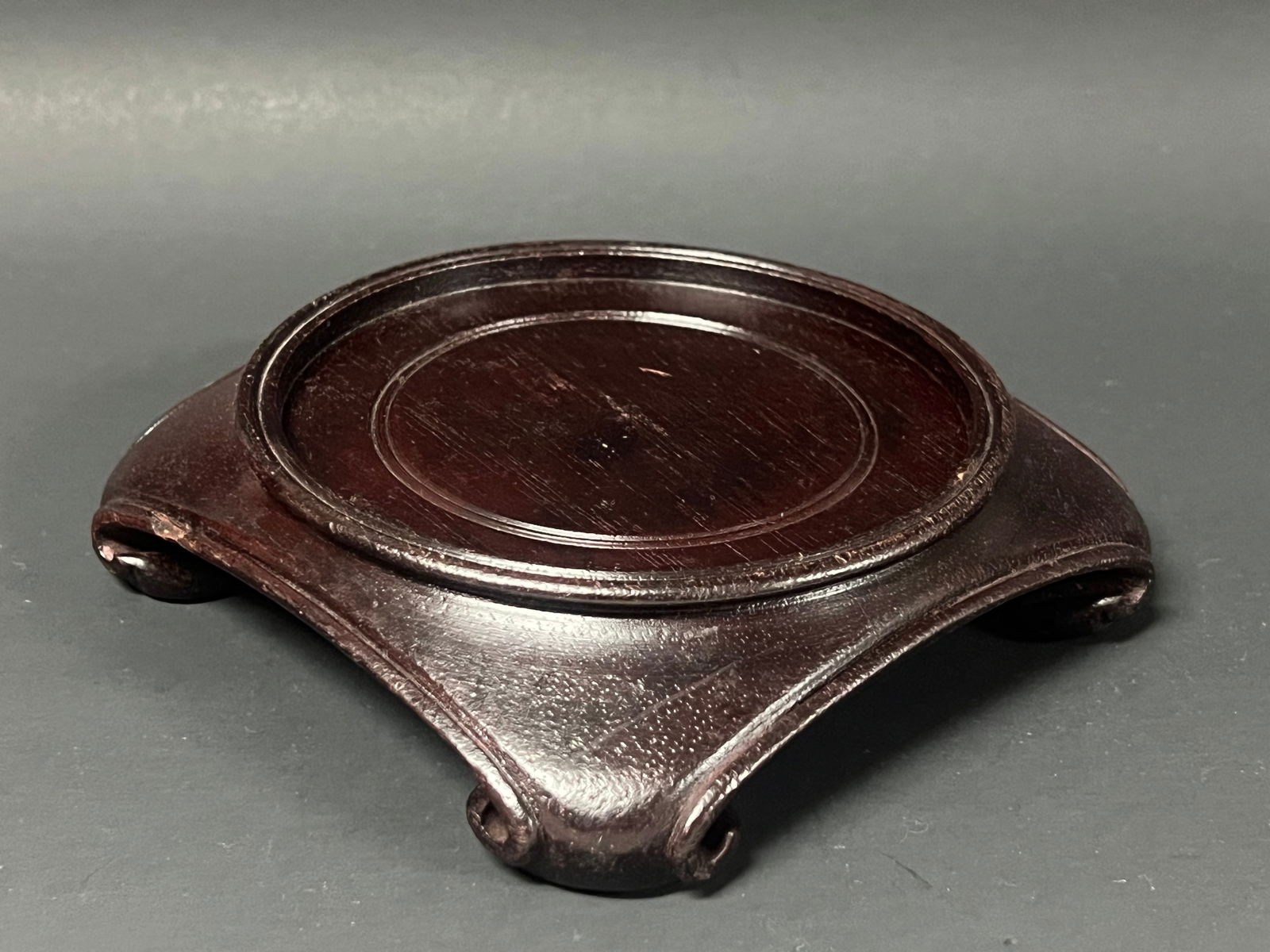 Chinese Carved Wooden Base - 5