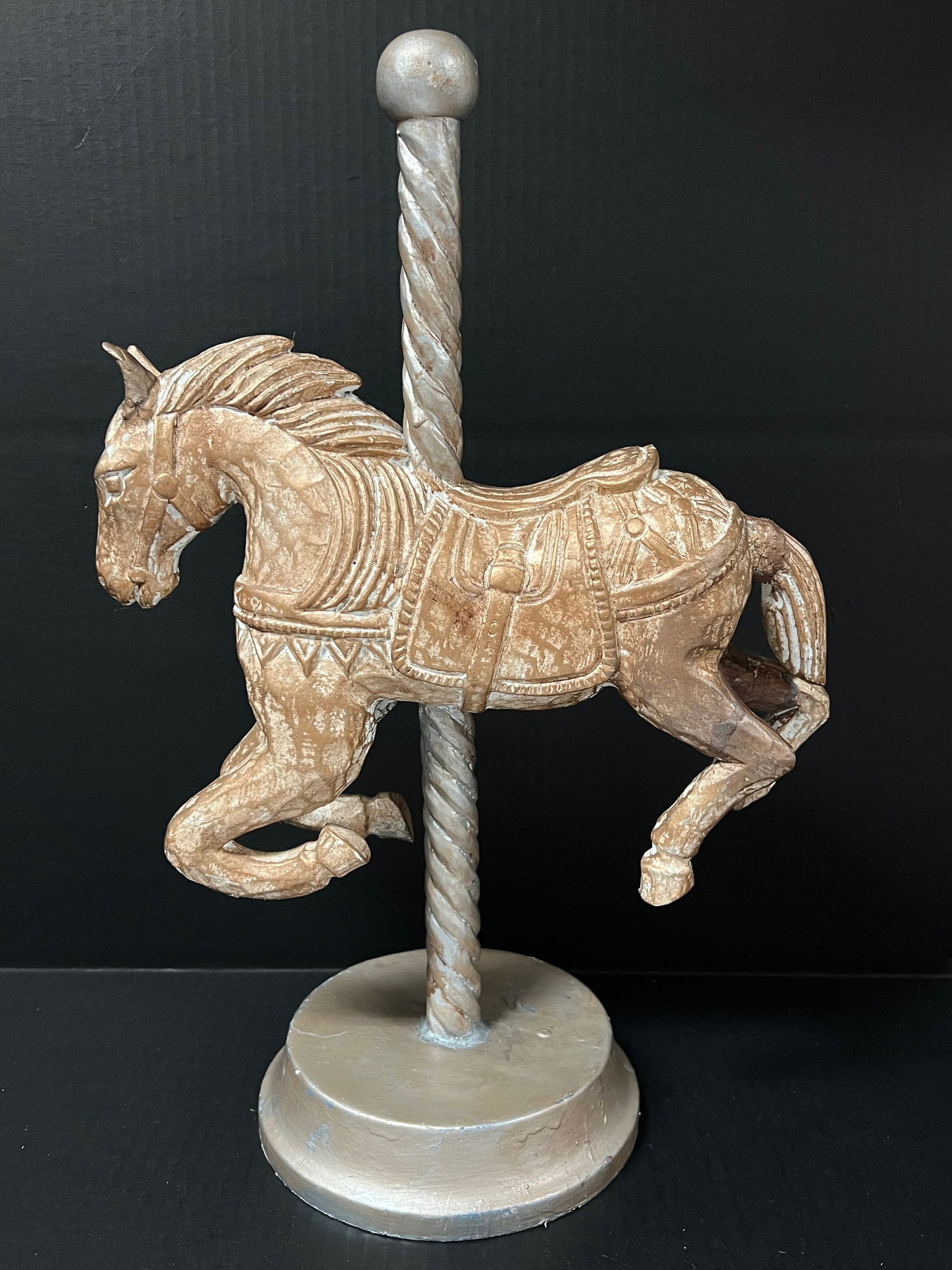 Carved Wood Horse Carousel Sculpture - 3